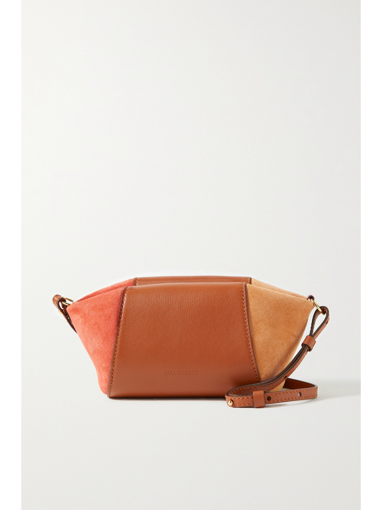 Ulla Johnson Imogen Small Suede-trimmed Leather Shoulder Bag In Brown