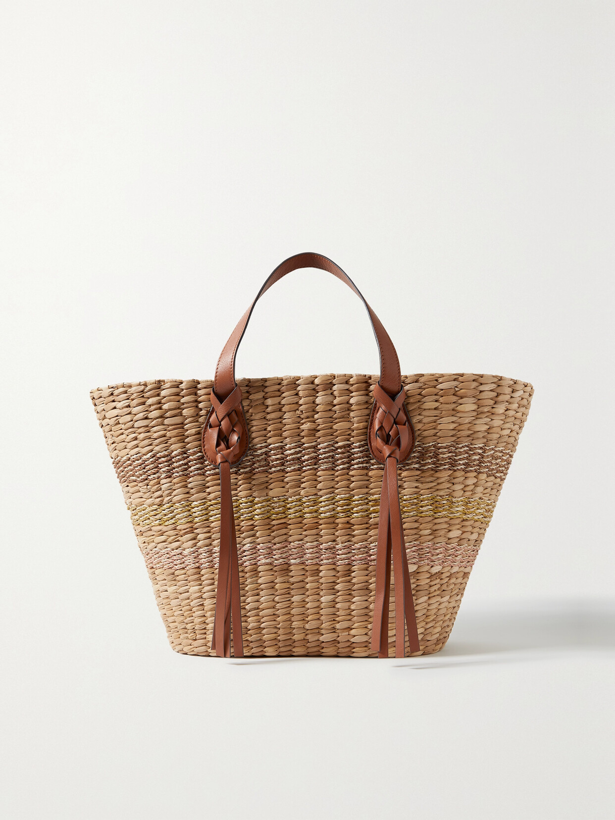 Ulla Johnson - Seaview Day Leather-trimmed Straw Tote - Neutrals