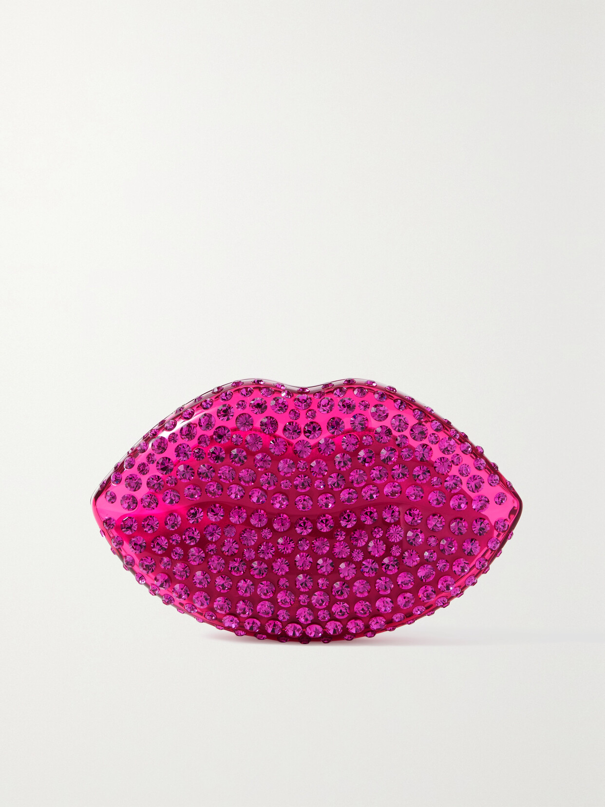 Aquazzura - Kiss Me Crystal-embellished Resin Clutch - Purple