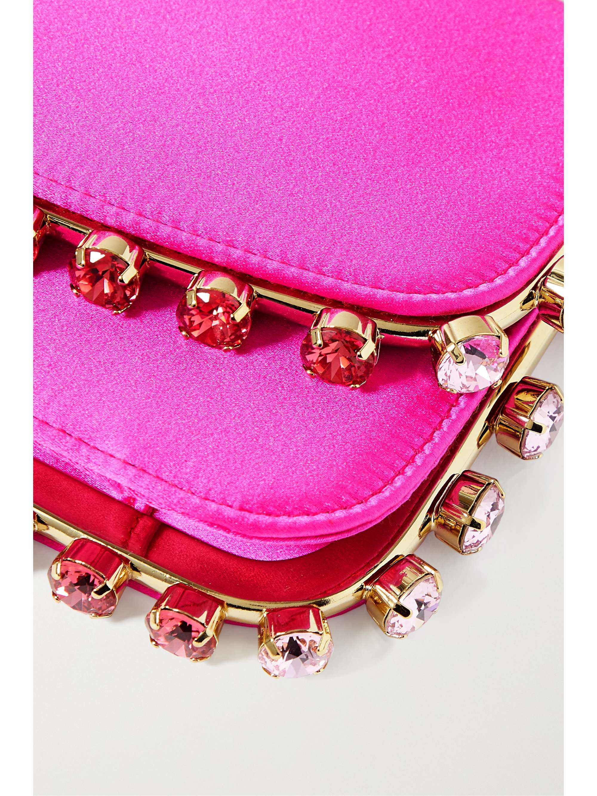 AQUAZZURA Galactic crystal-embellished satin shoulder bag