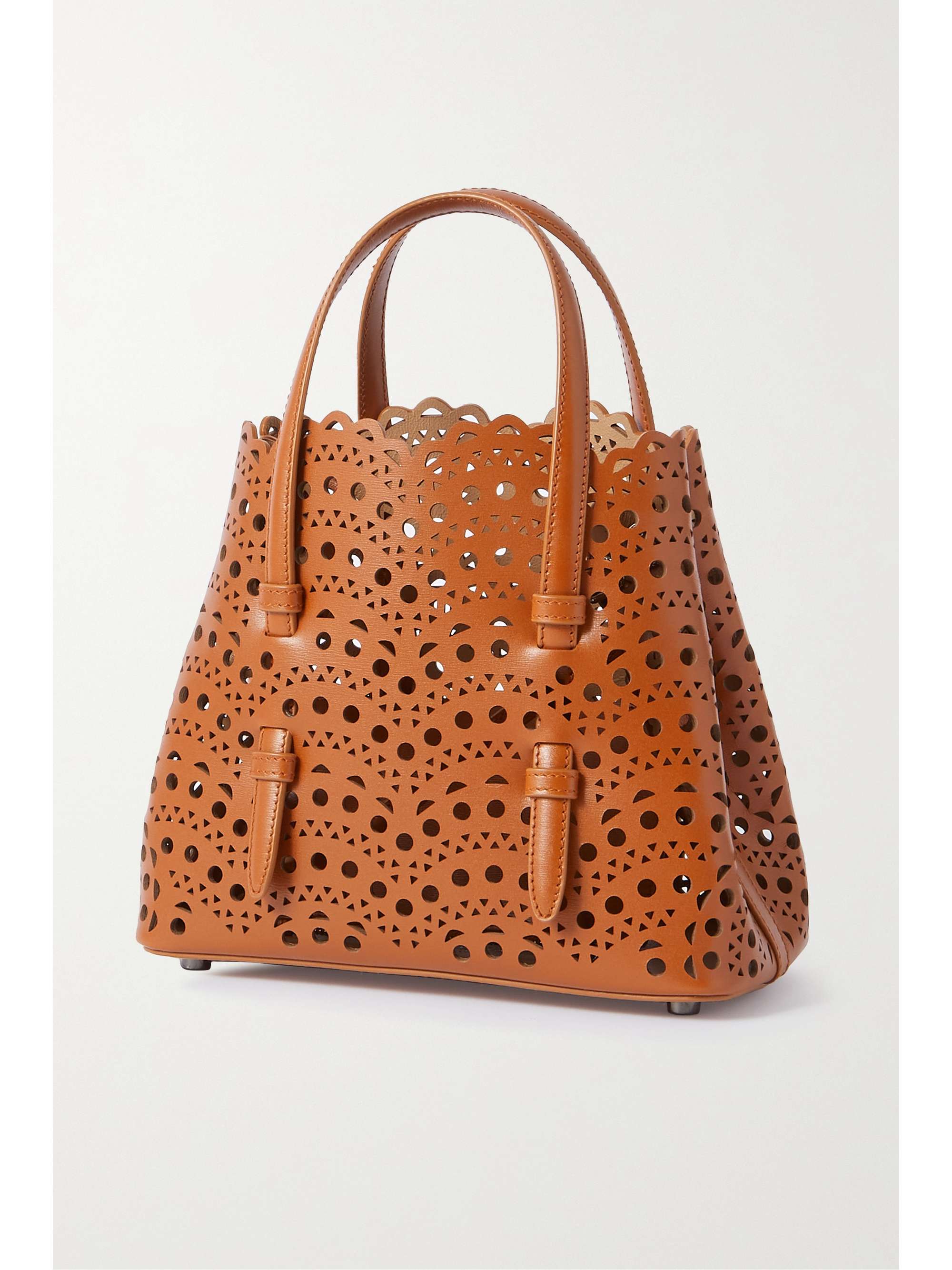 ALAÏA Mina 20 lasercut leather tote NETAPORTER