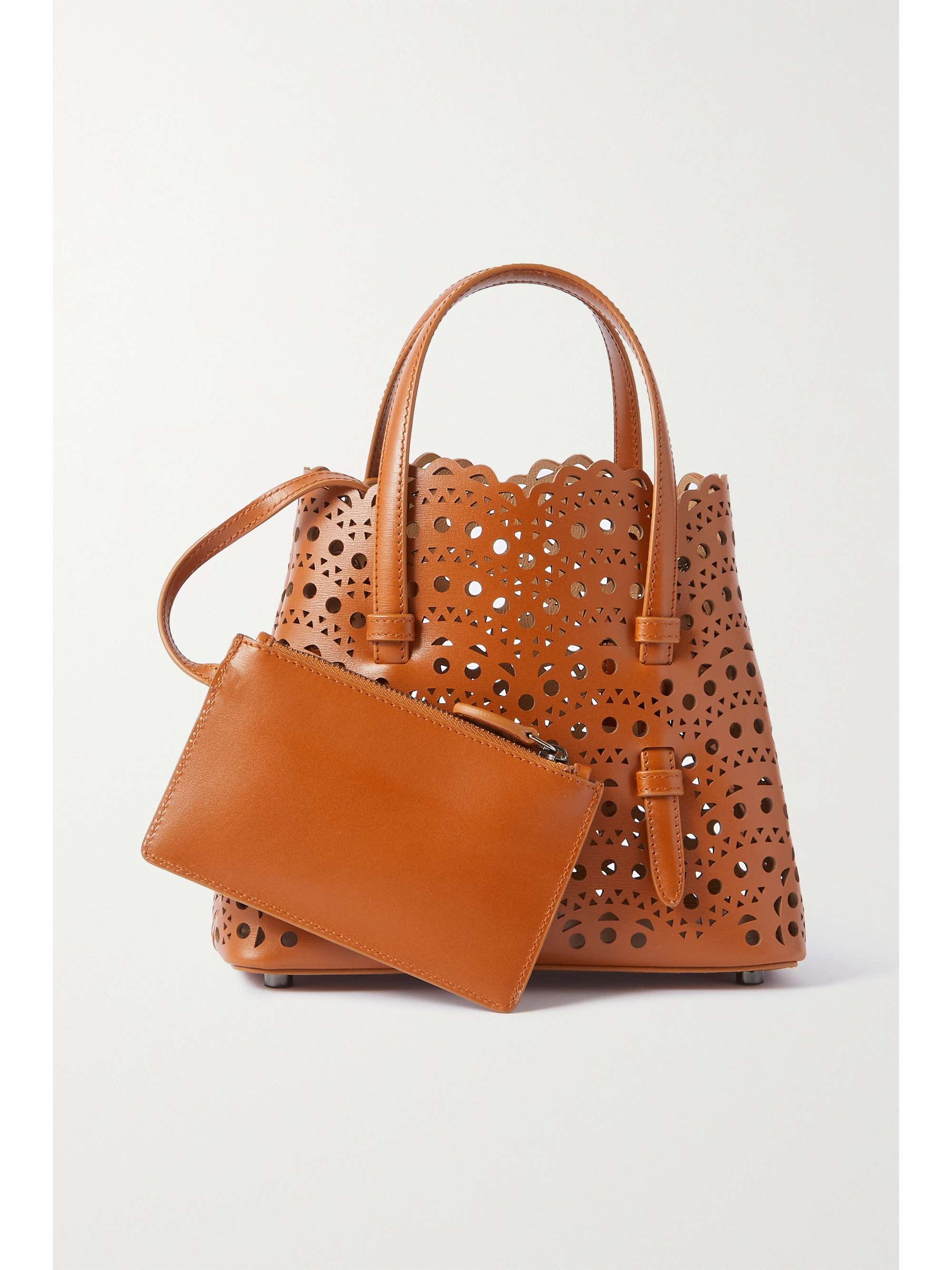ALAÏA Mina 20 lasercut leather tote NETAPORTER