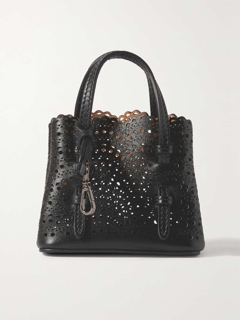 Alaïa Mini Mina Textured-leather Tote