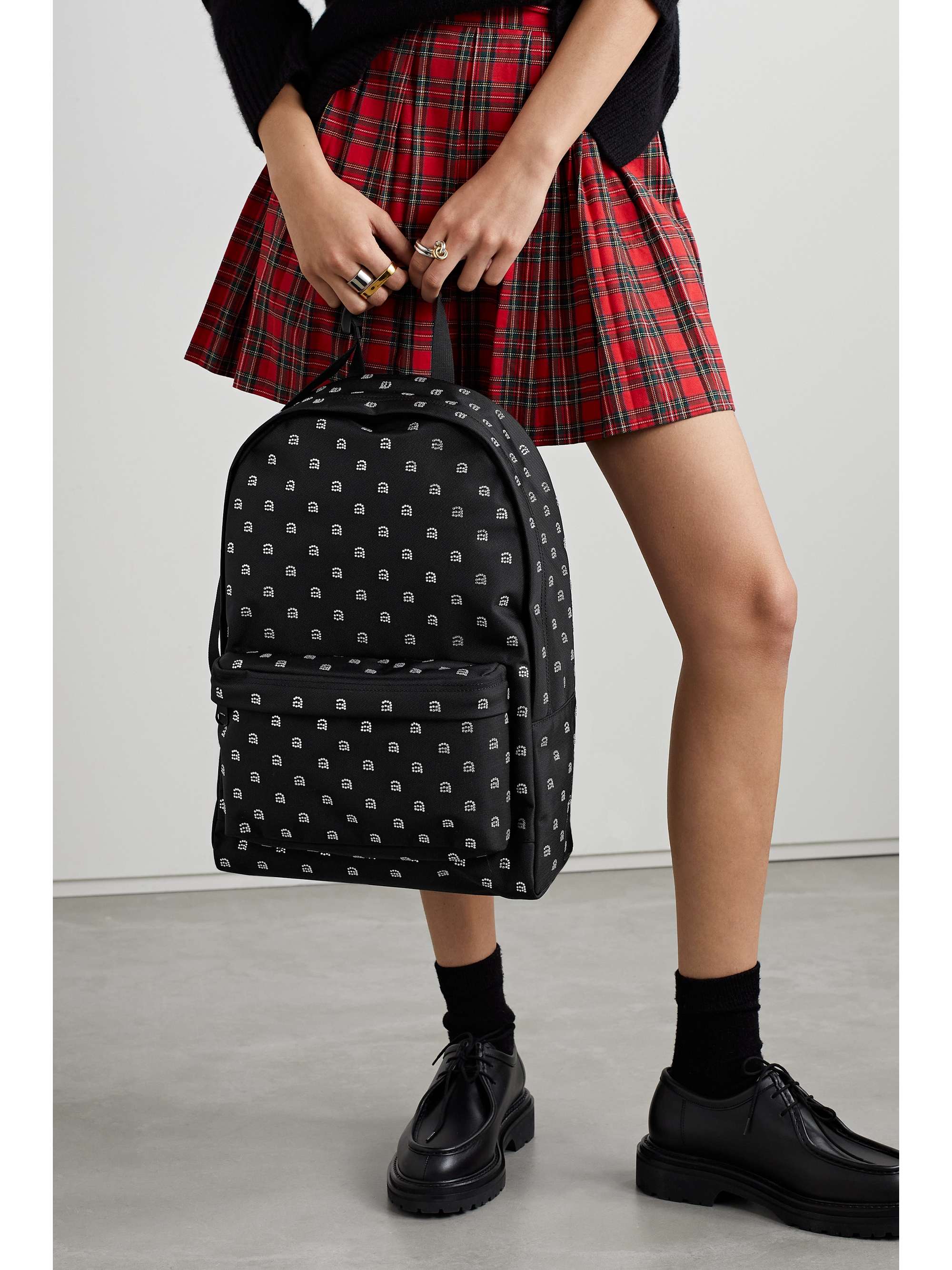 ALEXANDER WANG Wangsport crystal-embellished canvas backpack