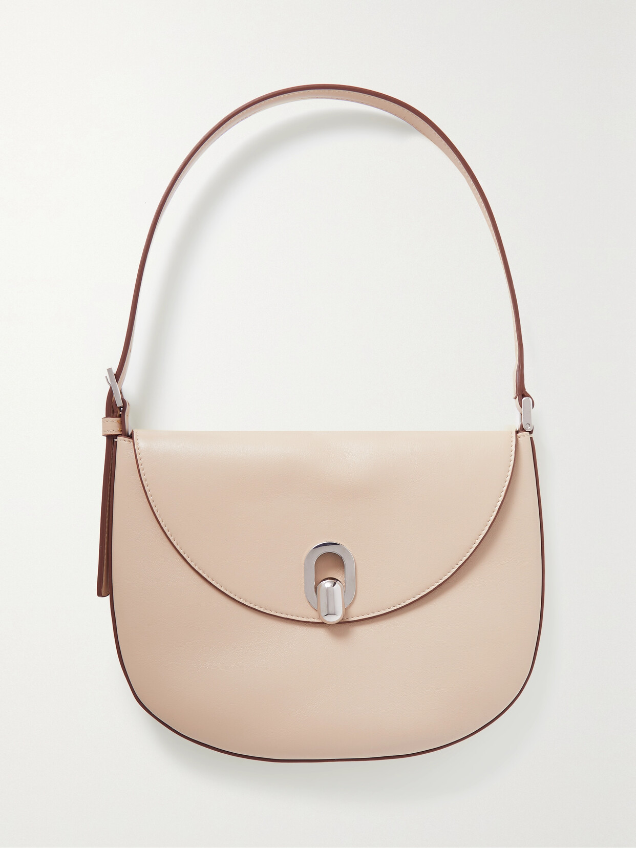 Savette Tondo Small Leather Shoulder Bag In Neutrals