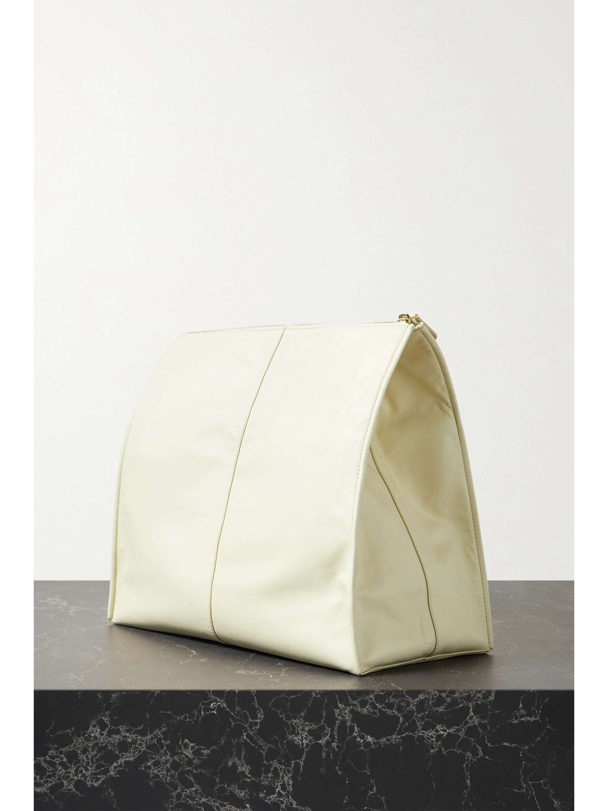 THE ROW Aspen leather clutch NETAPORTER