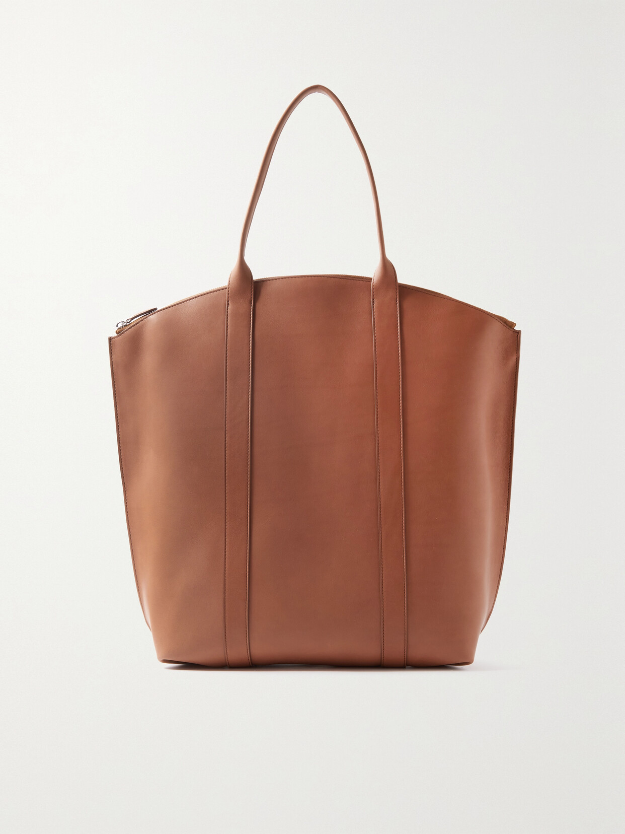 The Row - Dante Leather Tote - Brown