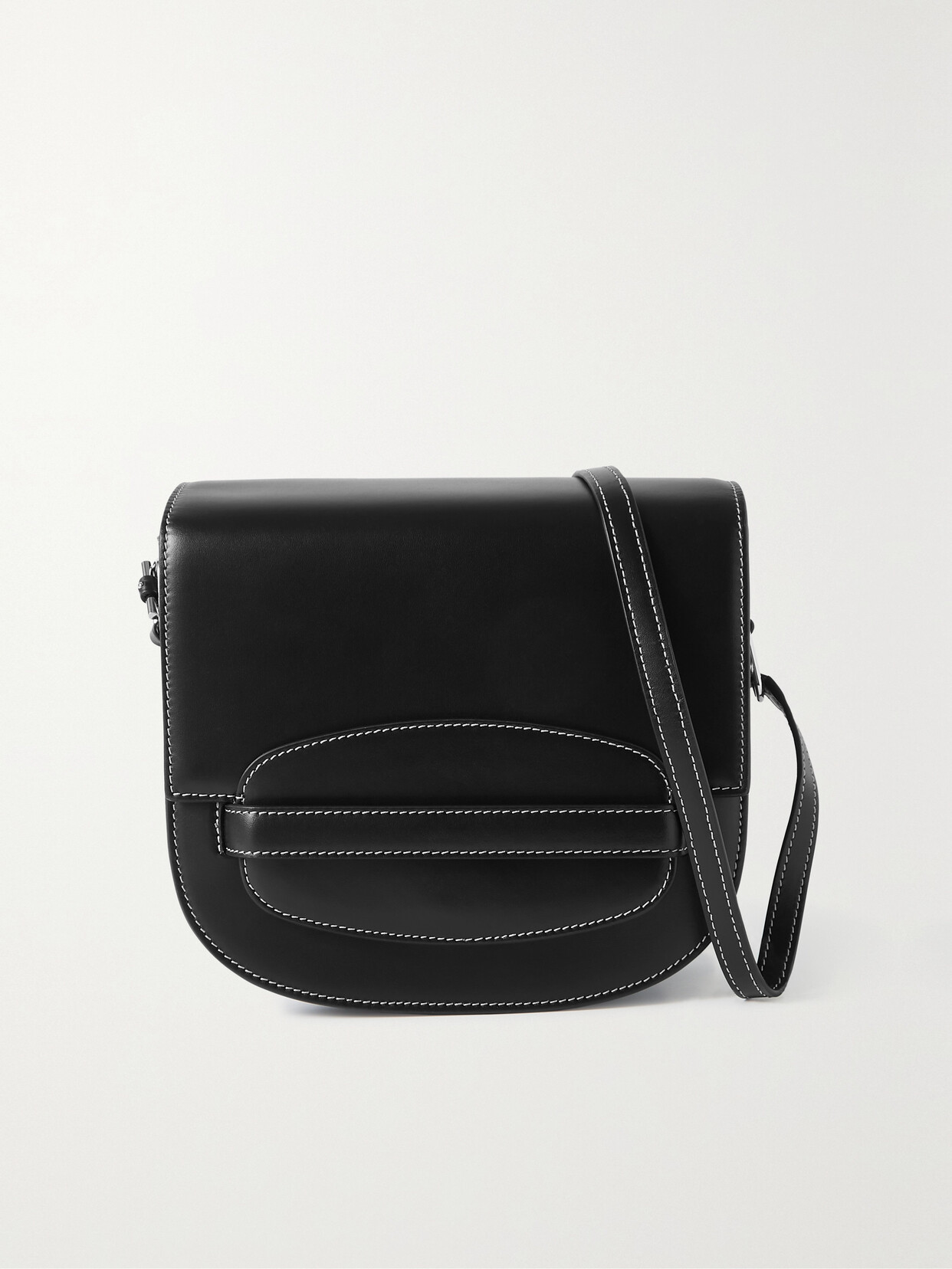 Savette Sport Leather Shoulder Bag In Black