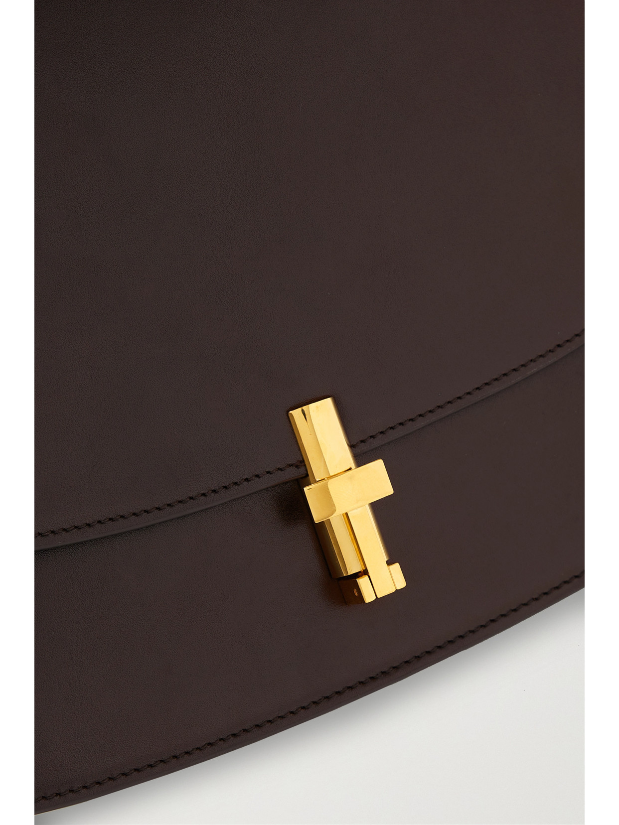 The Row Sofia Leather Shoulder Bag In Brown