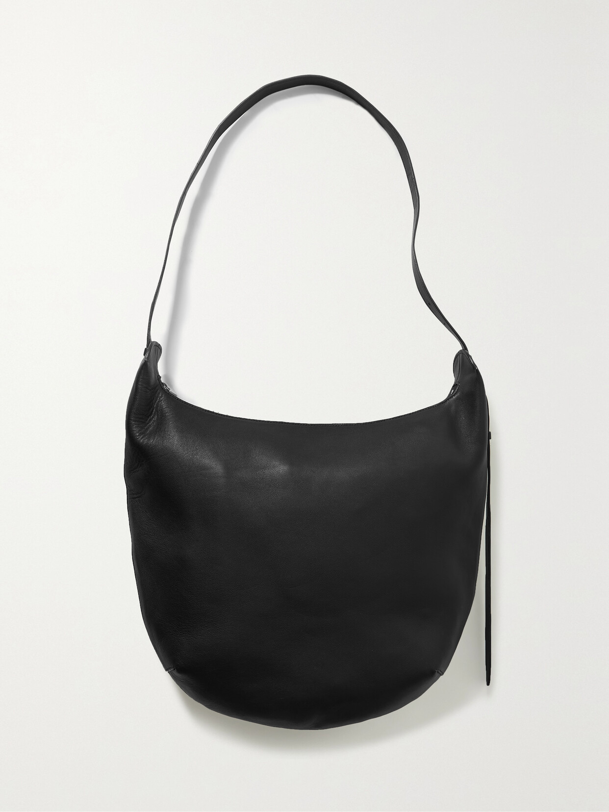 The Row - Allie Leather Shoulder Bag - Black