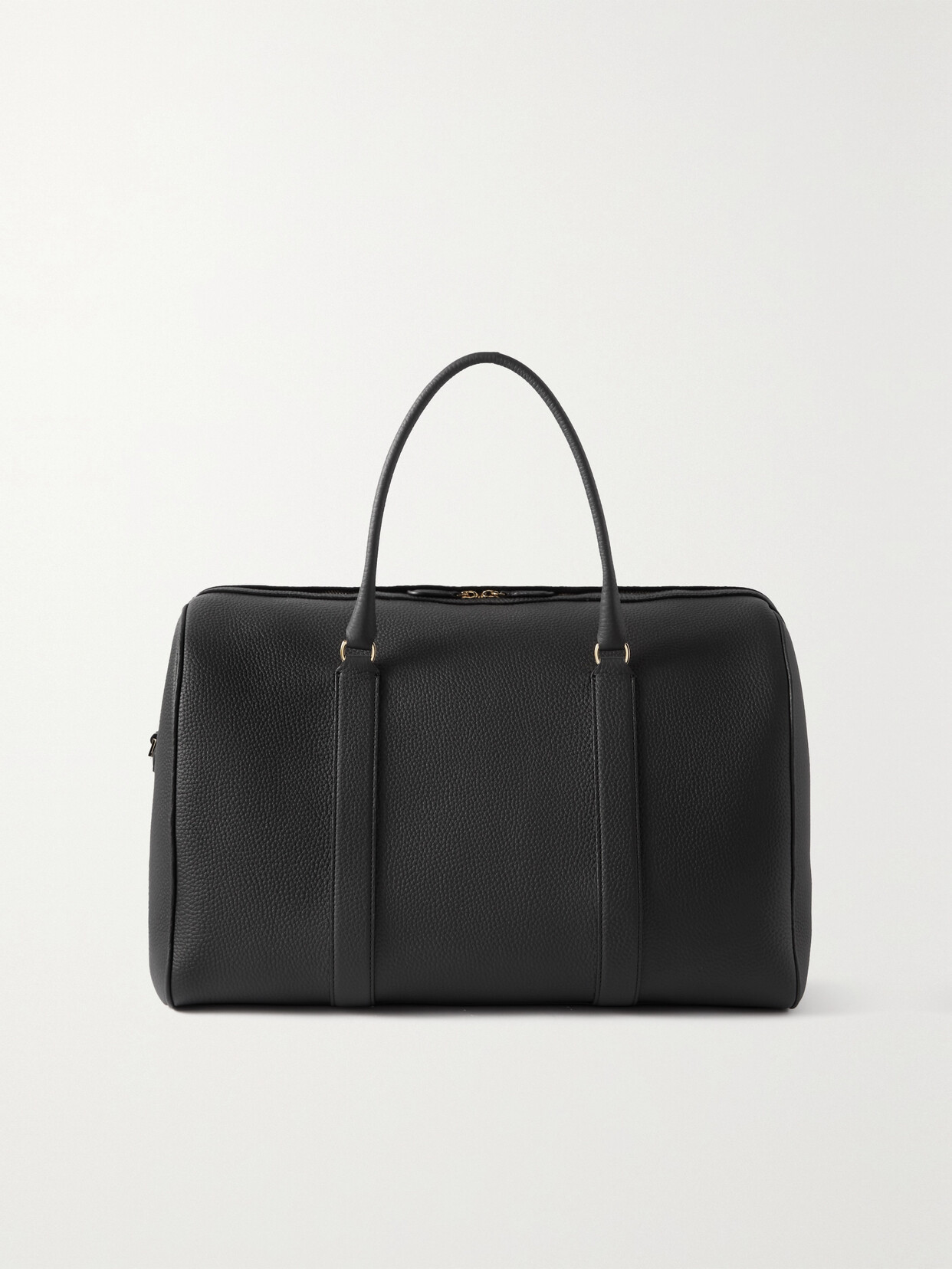 The Row - Iowa Textured-leather Weekend Bag - Black