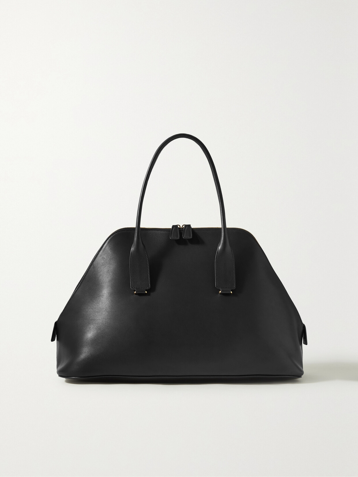 The Row - Devon Leather Tote - Black