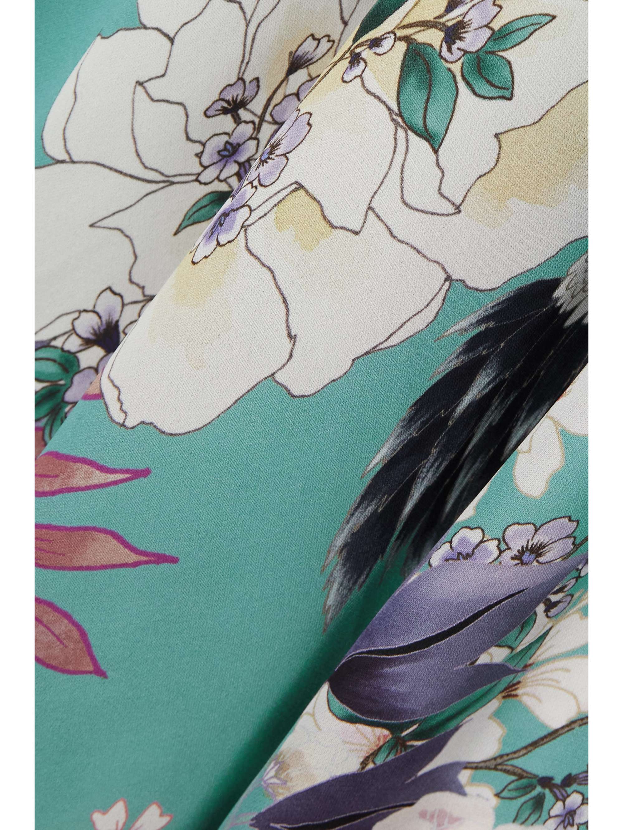 MENG Asymmetric floral-print silk-georgette kaftan