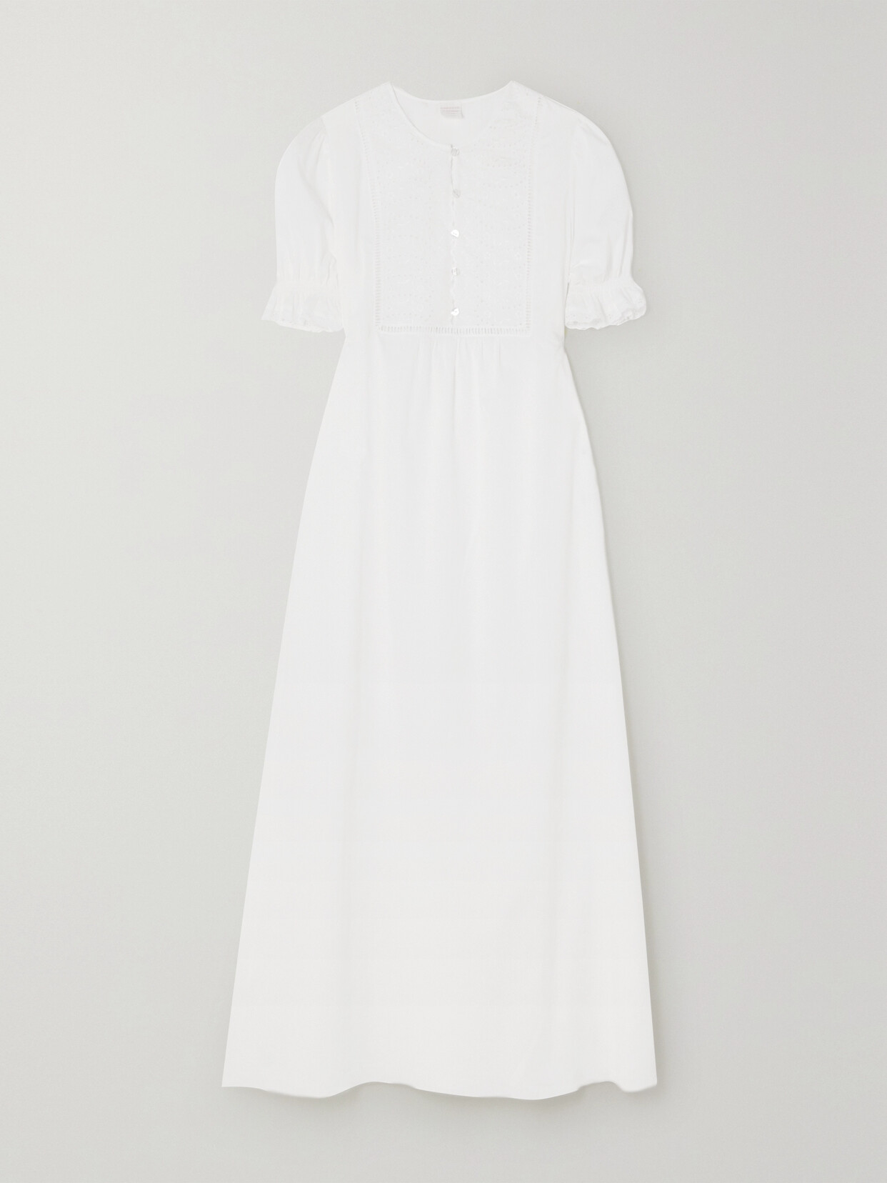 Loretta Caponi Olga Broderie Anglaise Cotton-voile Nightdress