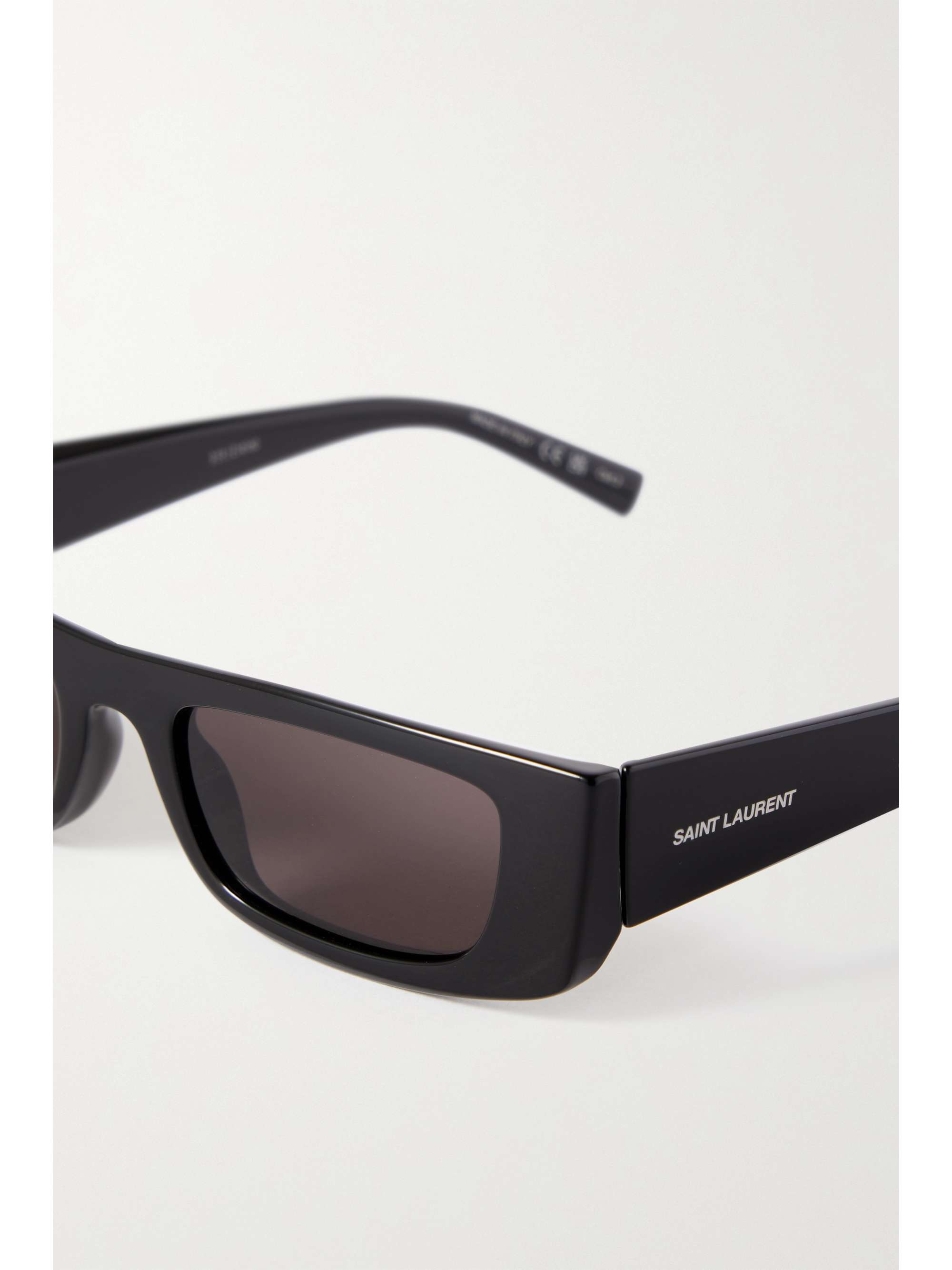 SAINT LAURENT EYEWEAR Rectangular-frame acetate sunglasses