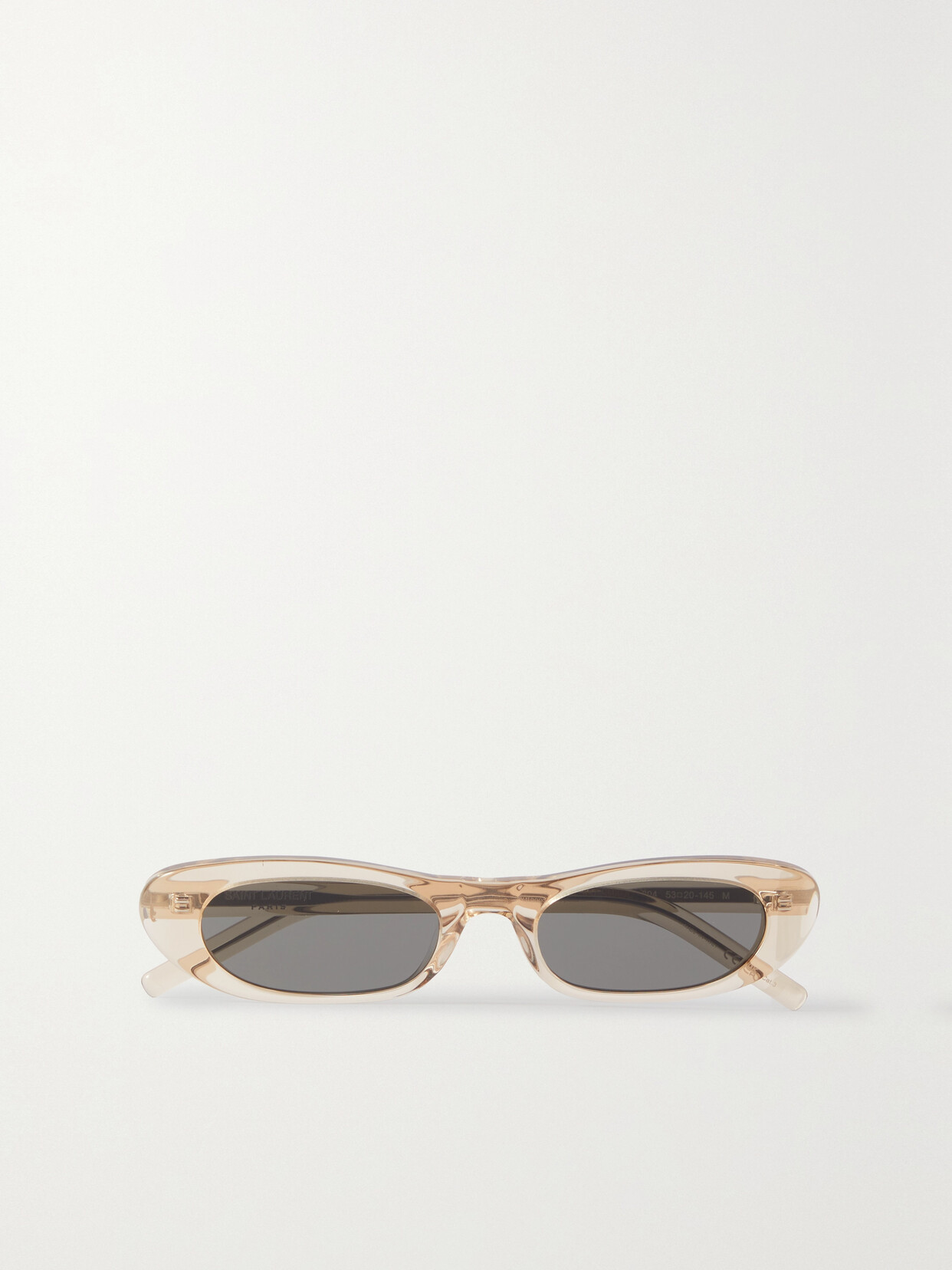 SAINT LAURENT Eyewear - Oval-frame Acetate Sunglasses - Gray 22 Awaiting product image