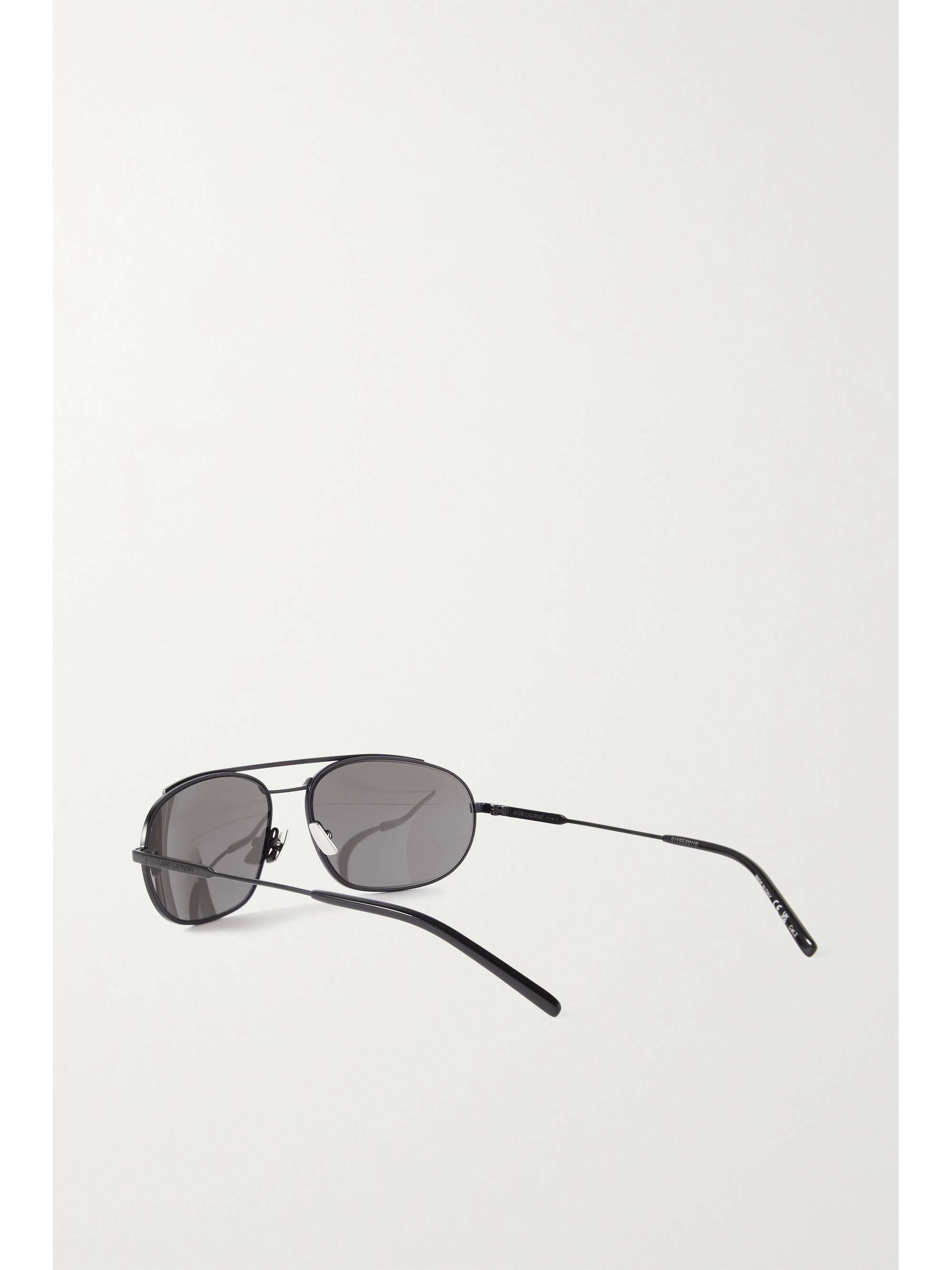 SAINT LAURENT EYEWEAR Round-frame metal sunglasses