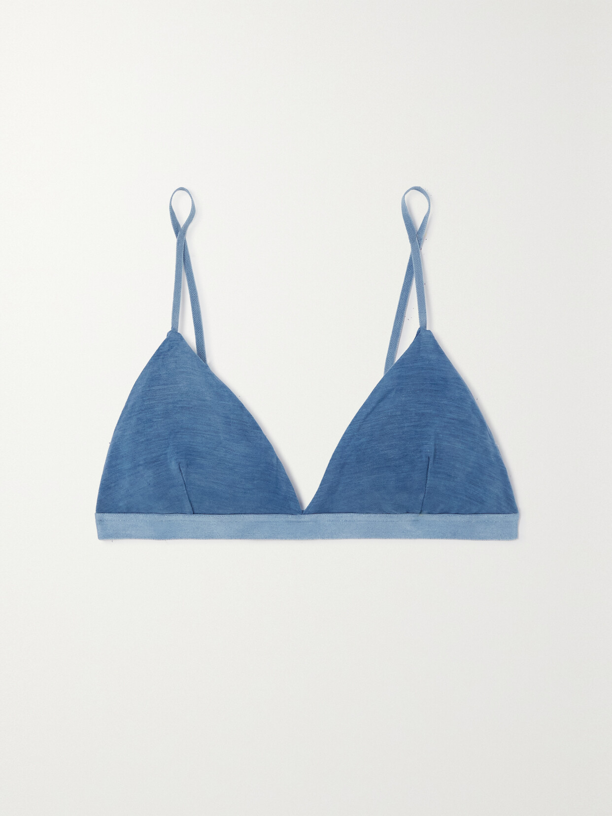 Baserange - Mississippi Stretch-bamboo Lyocell Soft-cup Bra - Blue