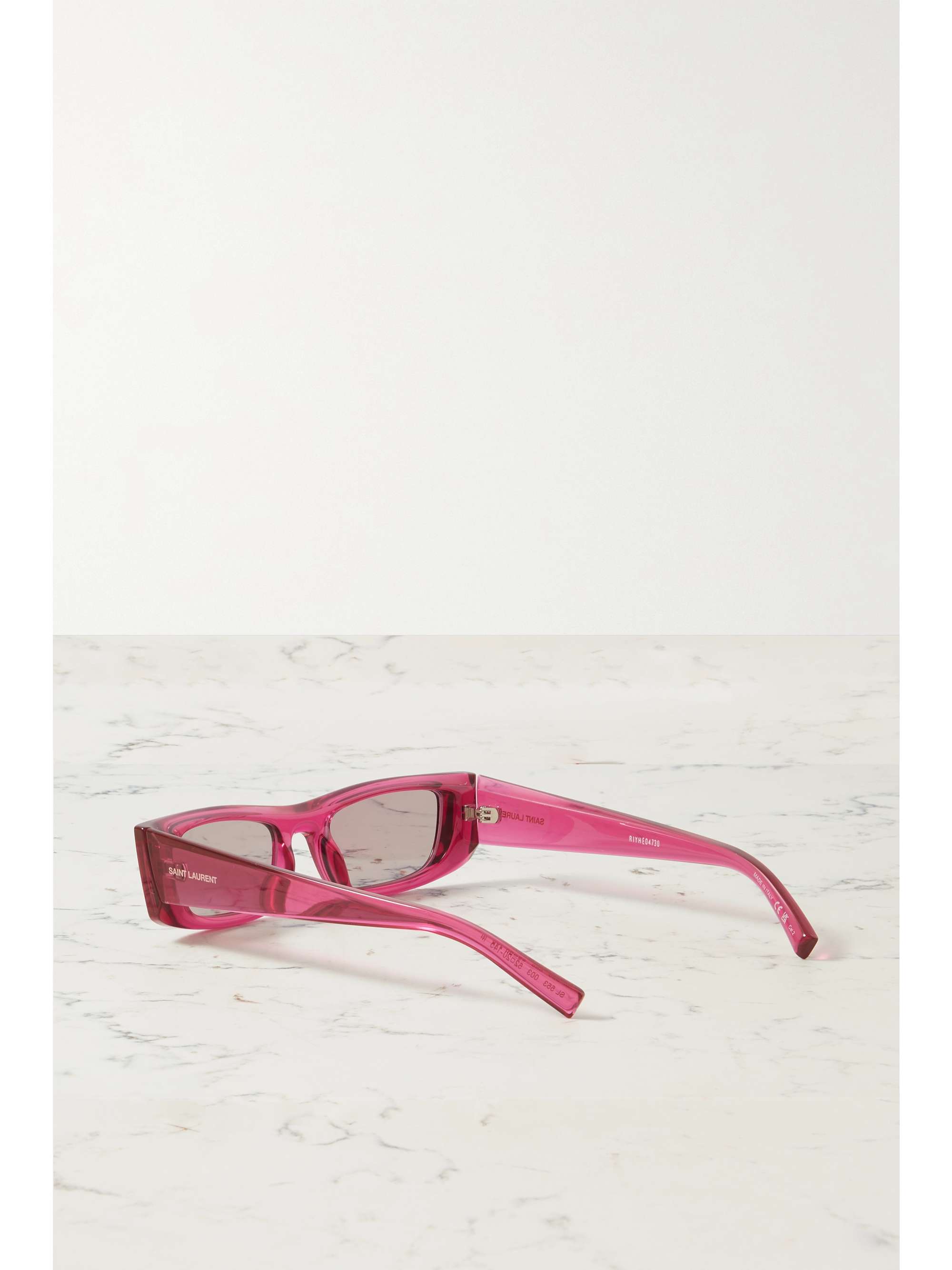 SAINT LAURENT EYEWEAR Rectangular-frame acetate sunglasses