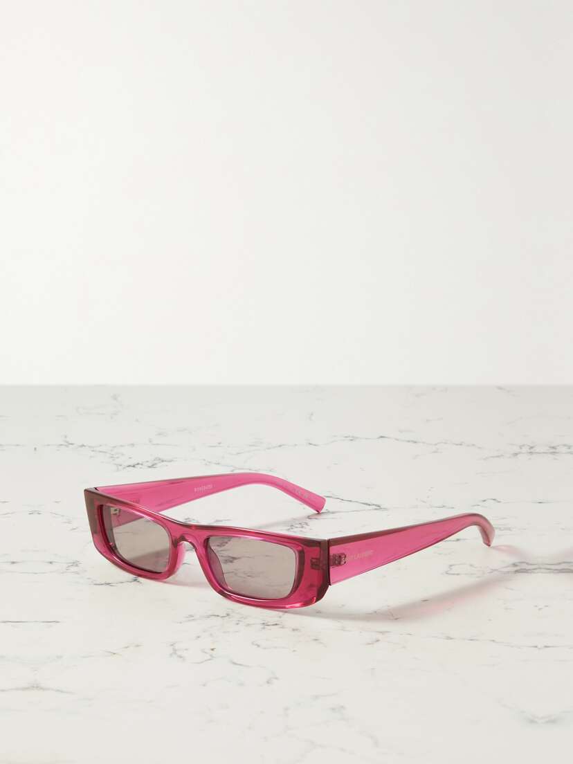 Saint Laurent Eyewear Rectangular-frame Acetate Sunglasses