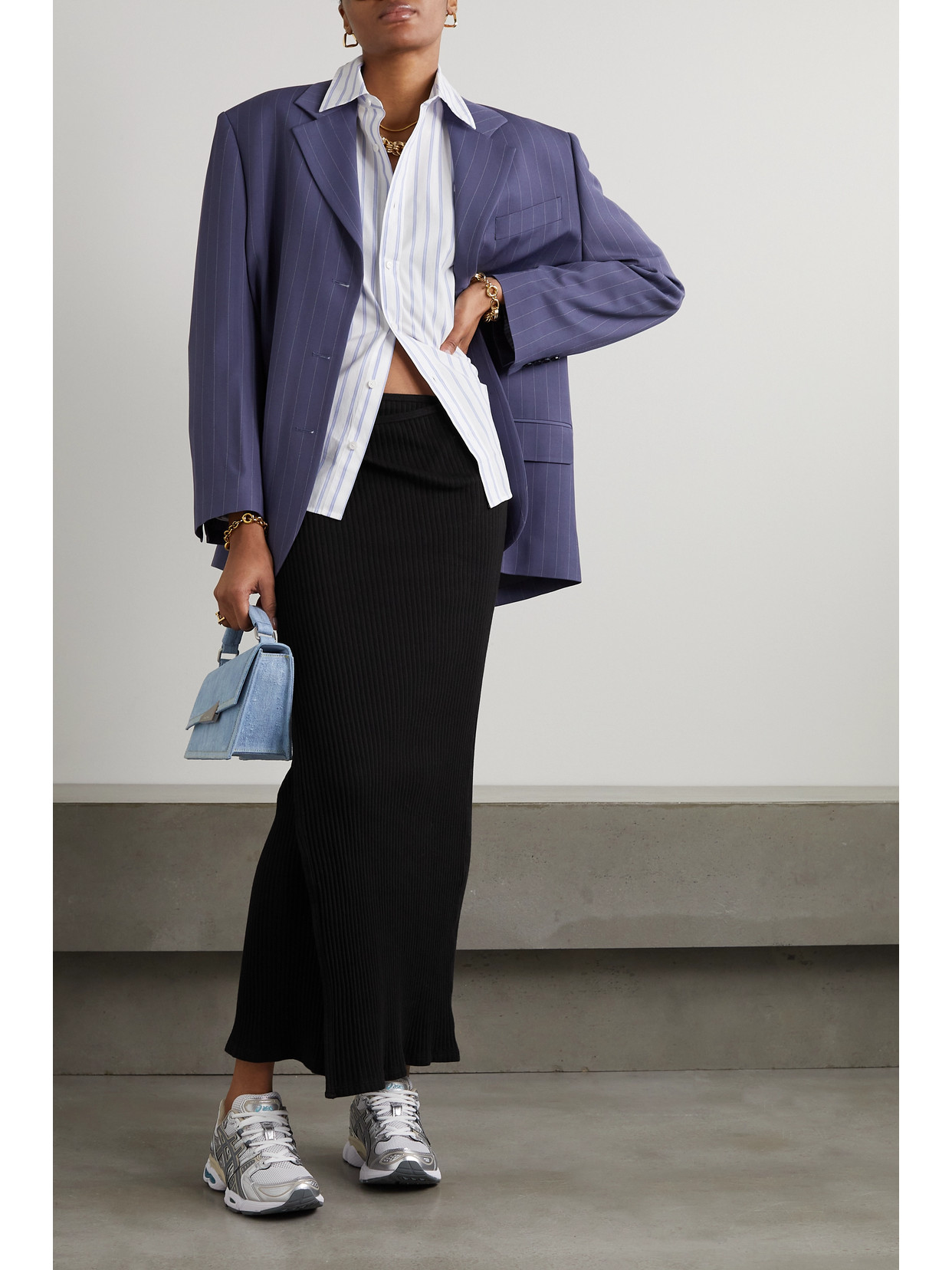 Baserange + Net Sustain Brig Ribbed Cotton And Hemp-blend Wrap