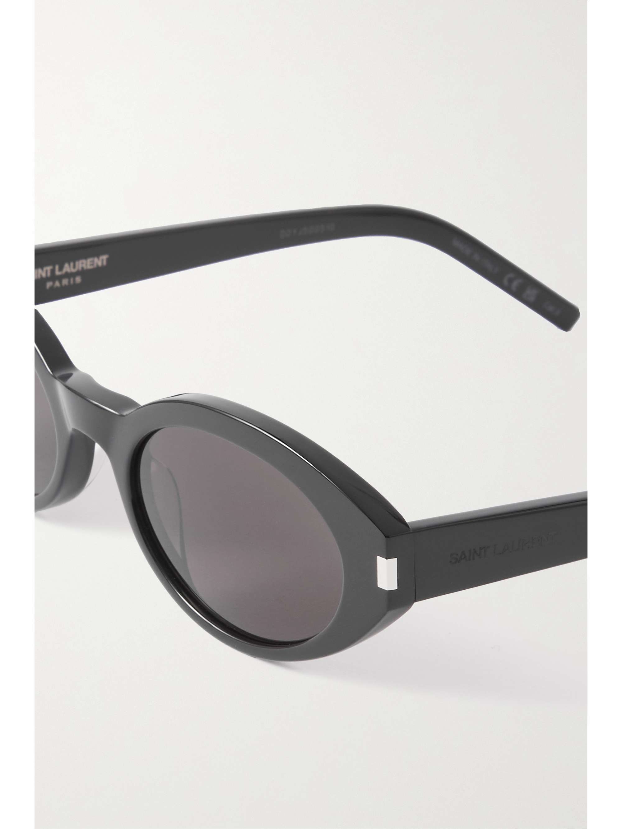 SAINT LAURENT EYEWEAR Ovalframe acetate sunglasses NETAPORTER US