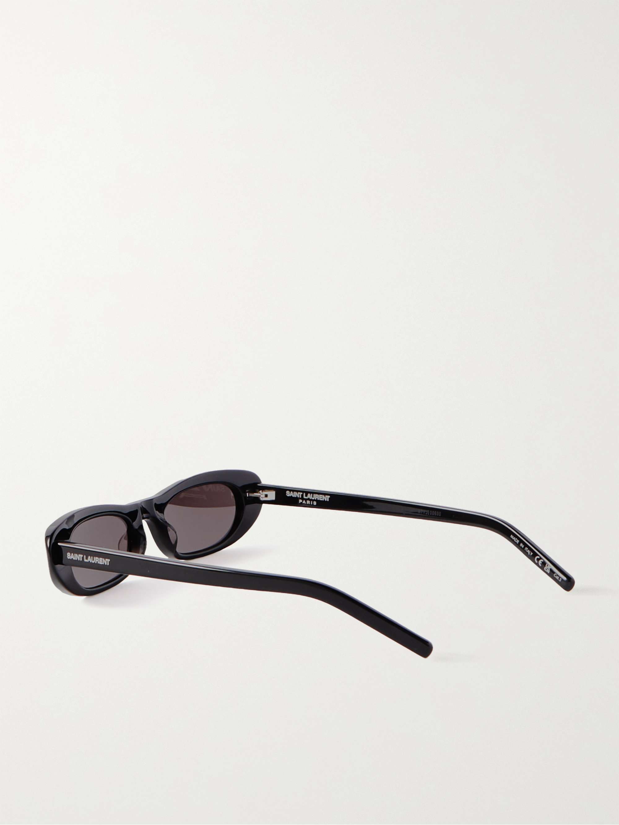 SAINT LAURENT EYEWEAR Shade oval-frame acetate sunglasses