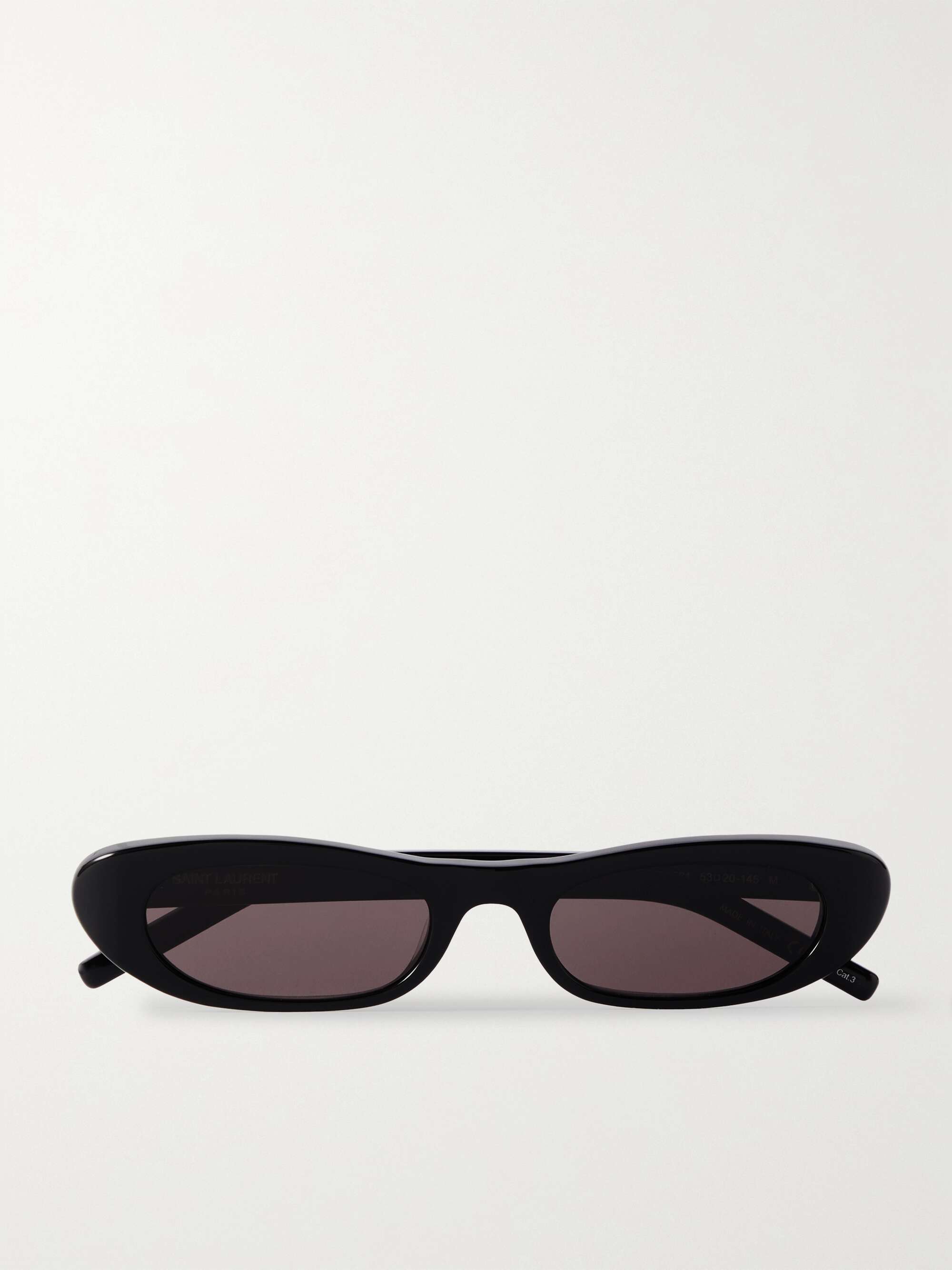 SAINT LAURENT EYEWEAR Shade oval-frame acetate sunglasses | NET-A-PORTER