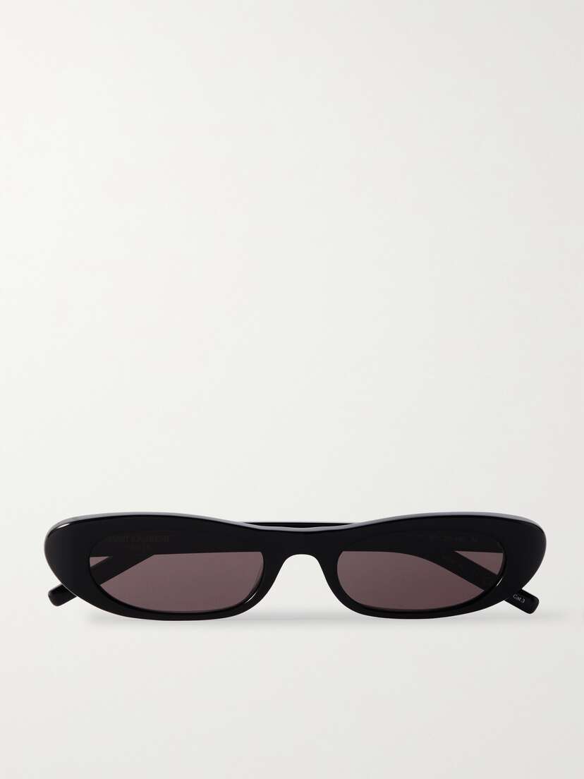 Saint Laurent Eyewear Shade Oval-frame Acetate Sunglasses