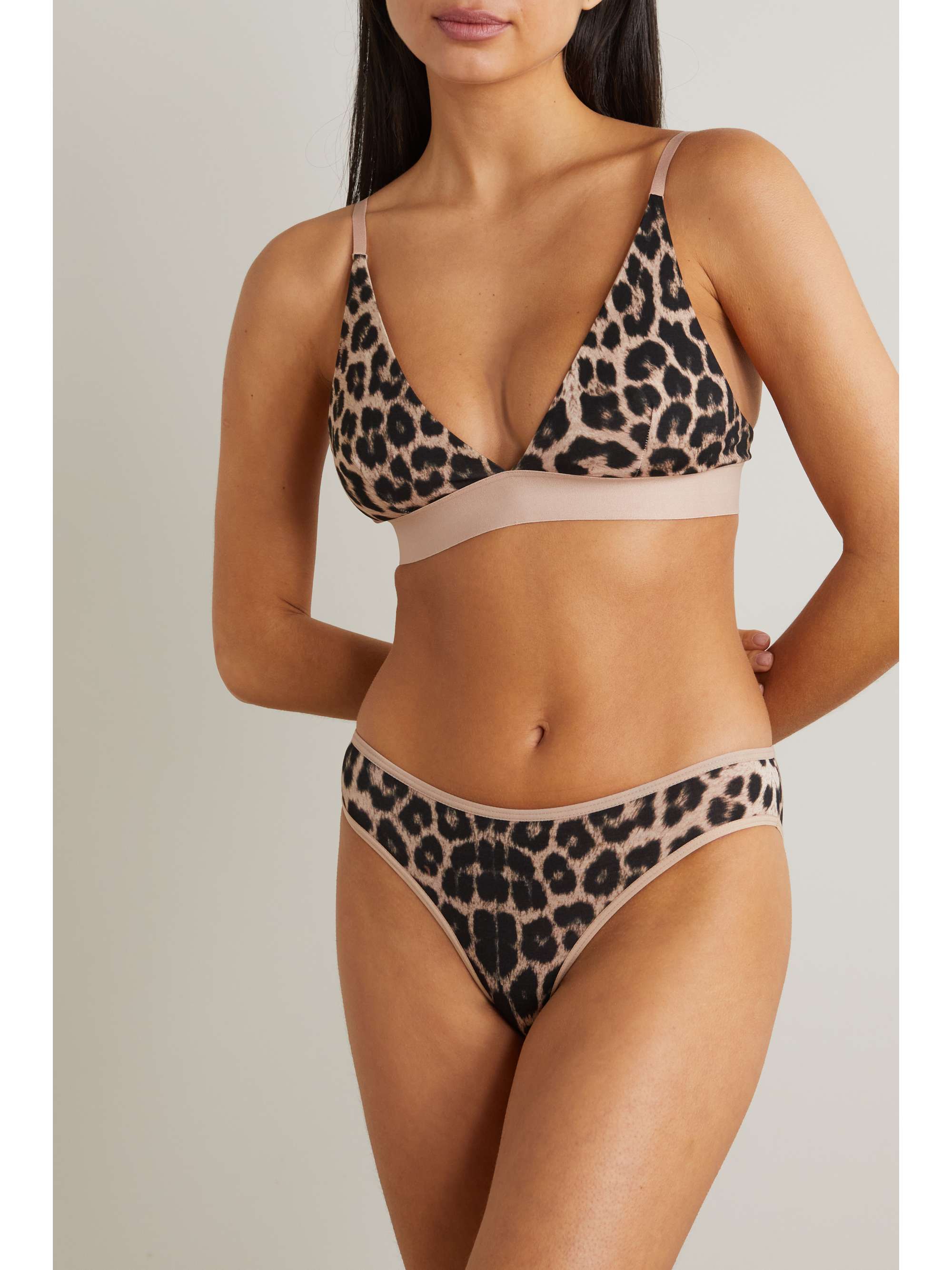 BASERANGE Bell leopard-print stretch-bamboo Lyocell briefs