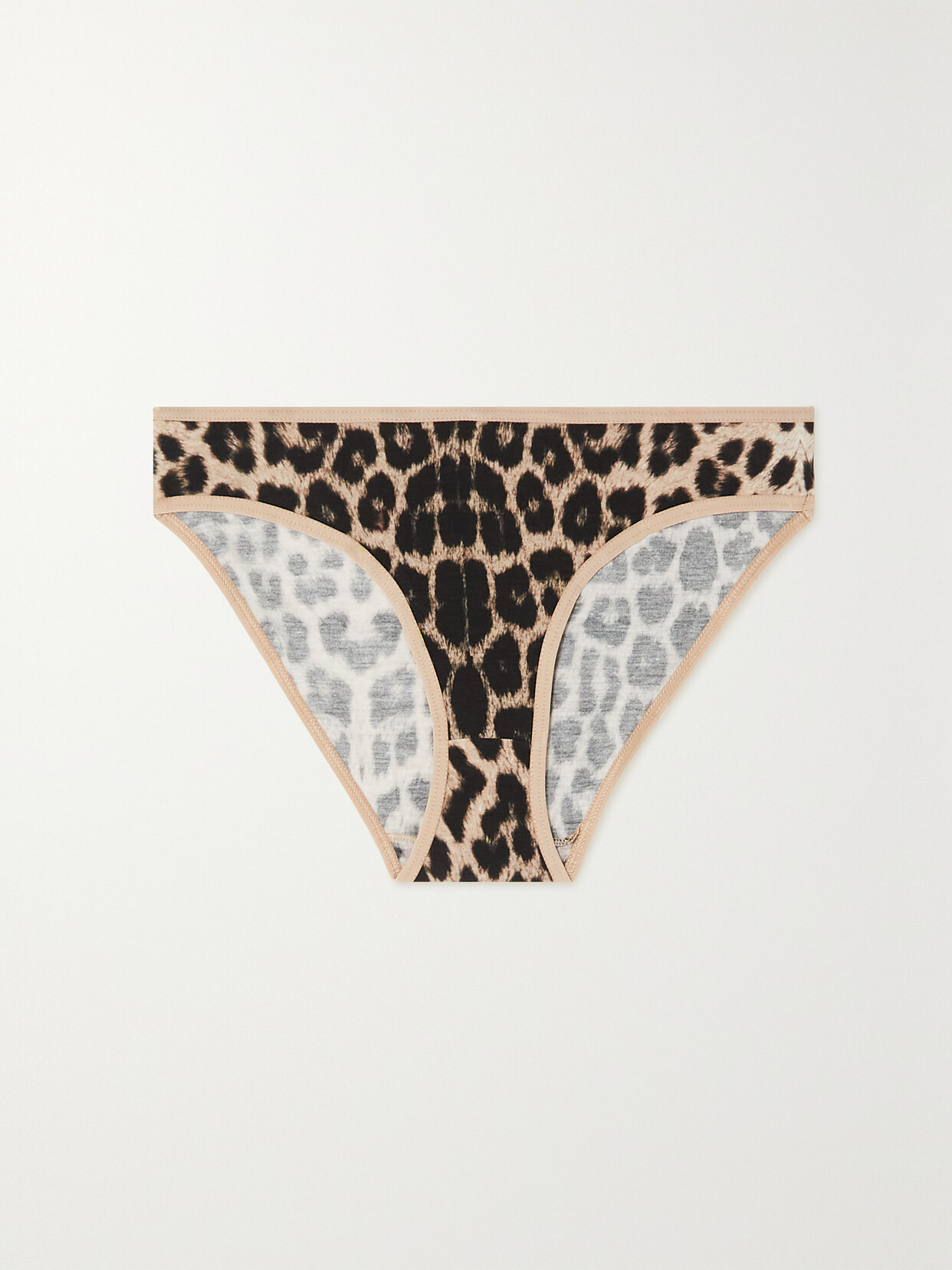 Baserange - Bell Leopard-print Stretch-bamboo Lyocell Briefs - Brown