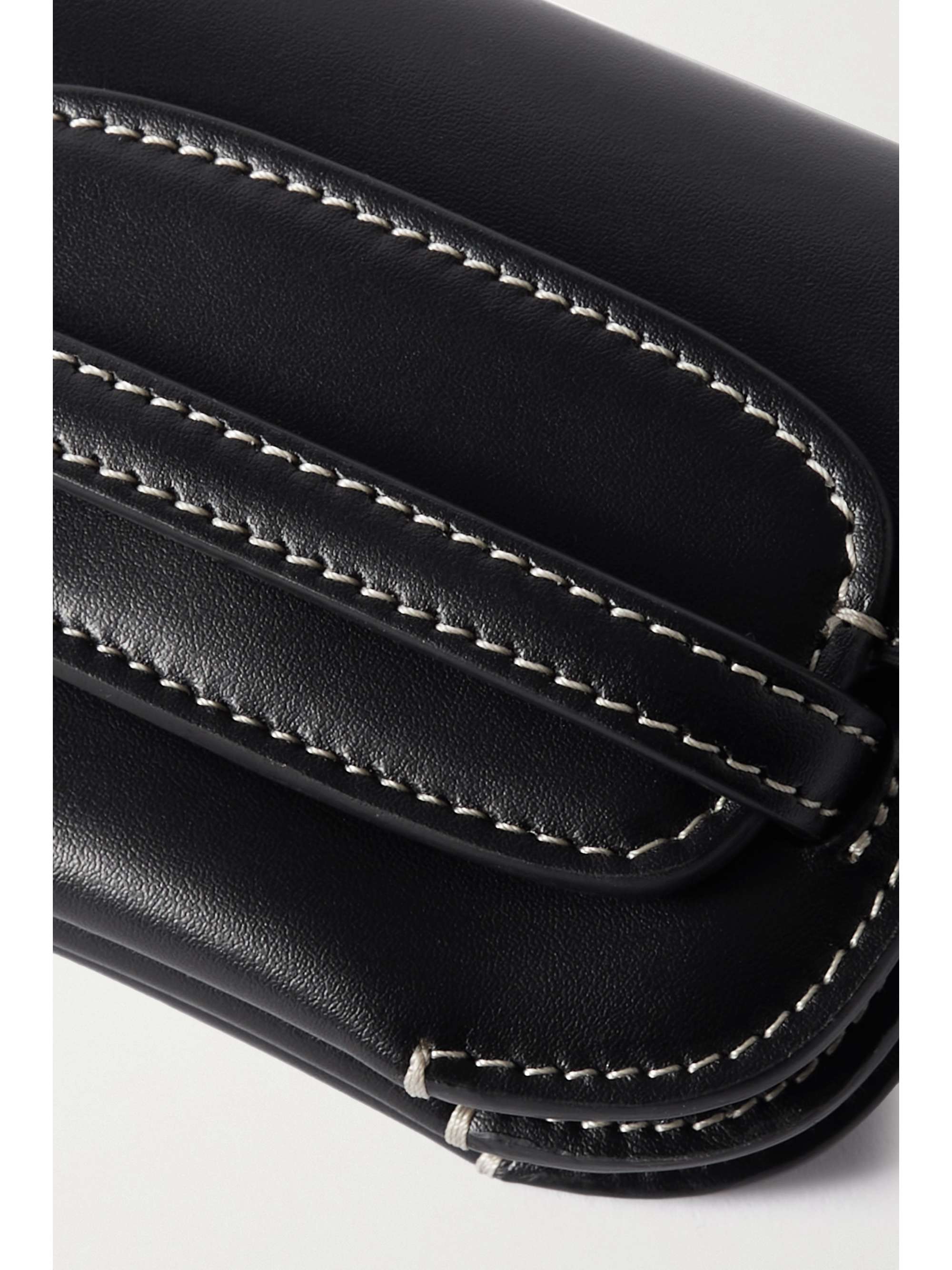 SAVETTE Sport mini topstitched leather shoulder bag
