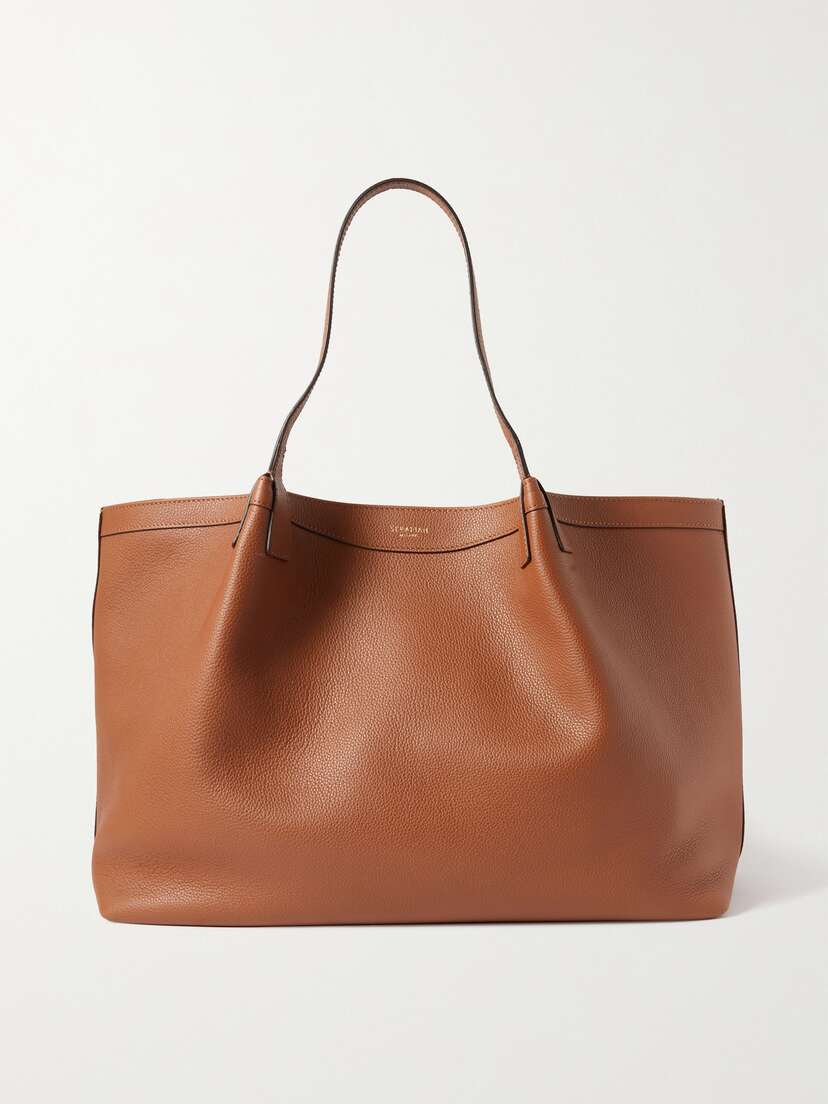 Serapian Secret Large Textured-leather Tote