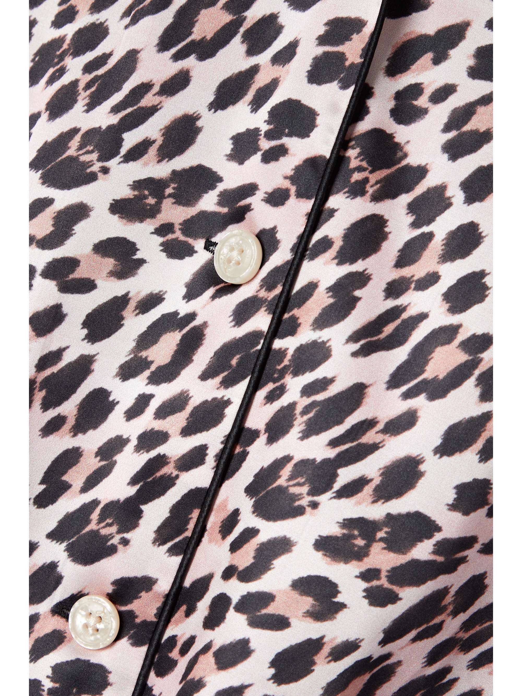 MORGAN LANE Jane Parker leopard-print satin pajama set