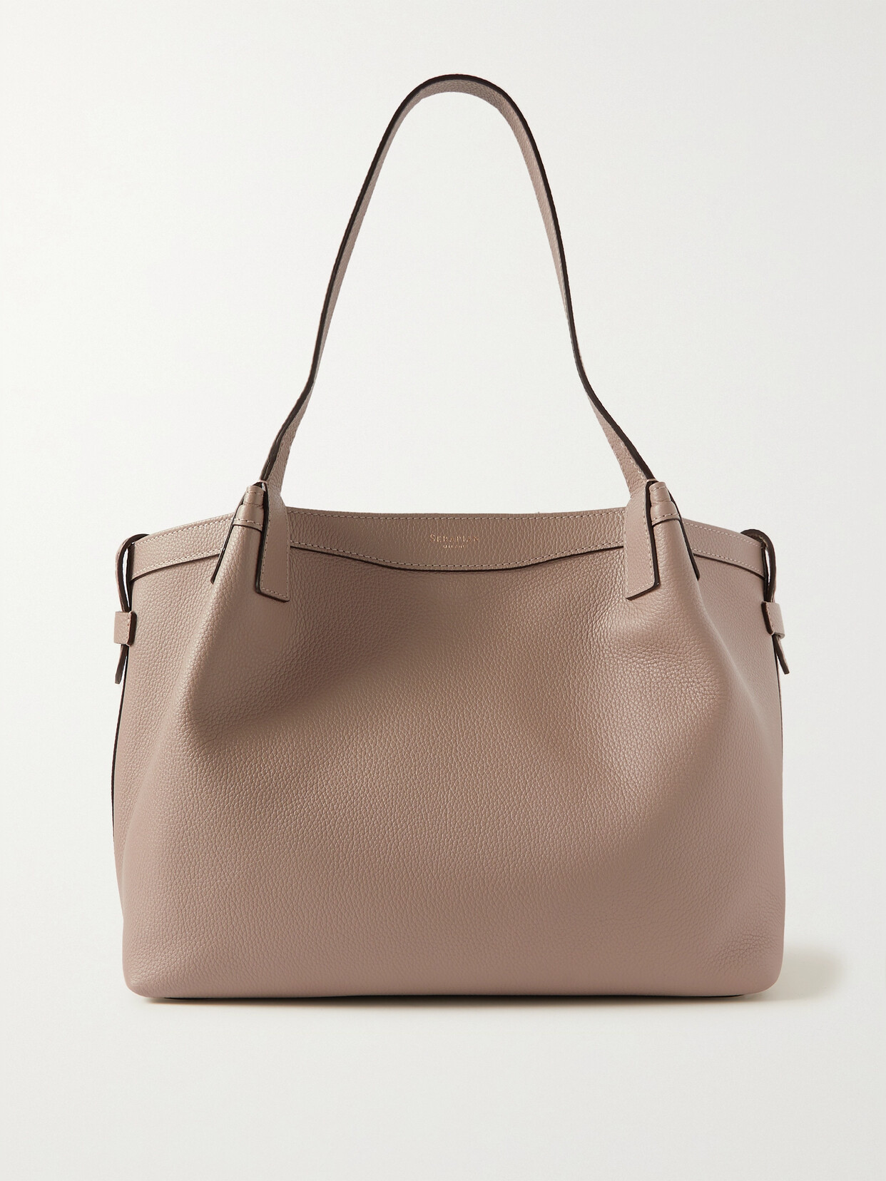 Serapian - Small Secret Textured-leather Tote - Brown