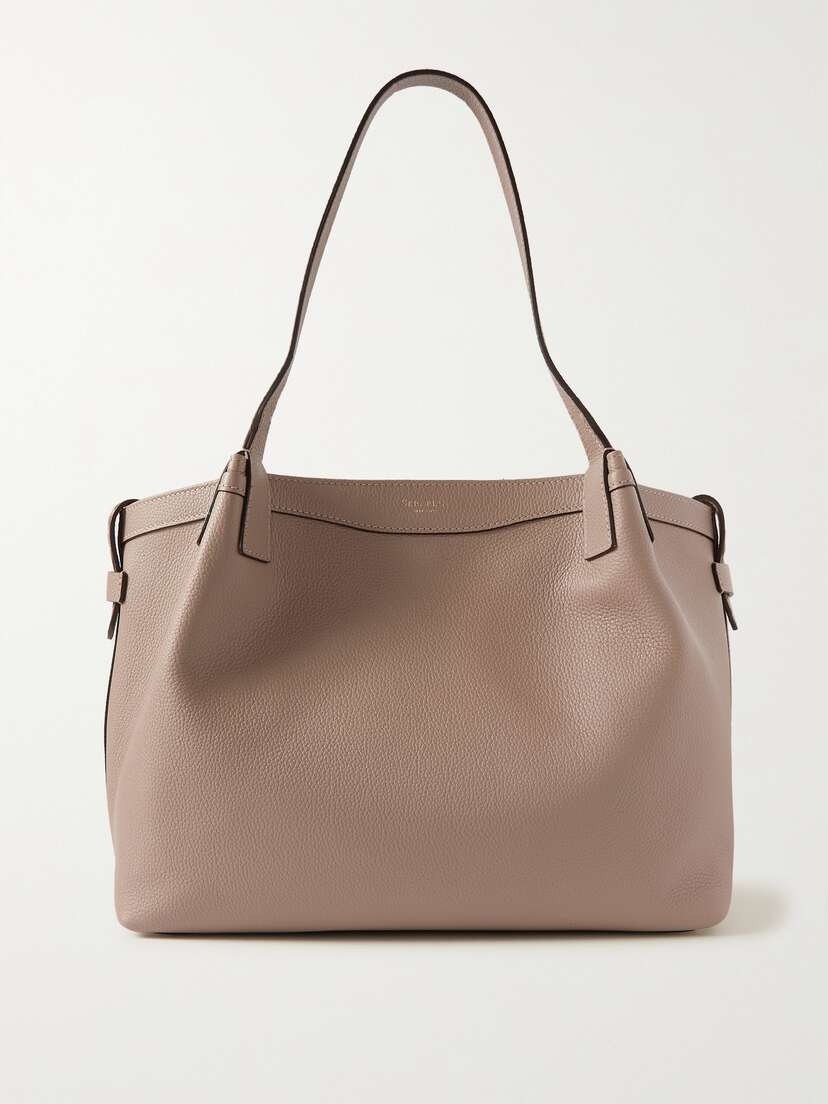 Serapian Small Secret Textured-leather Tote