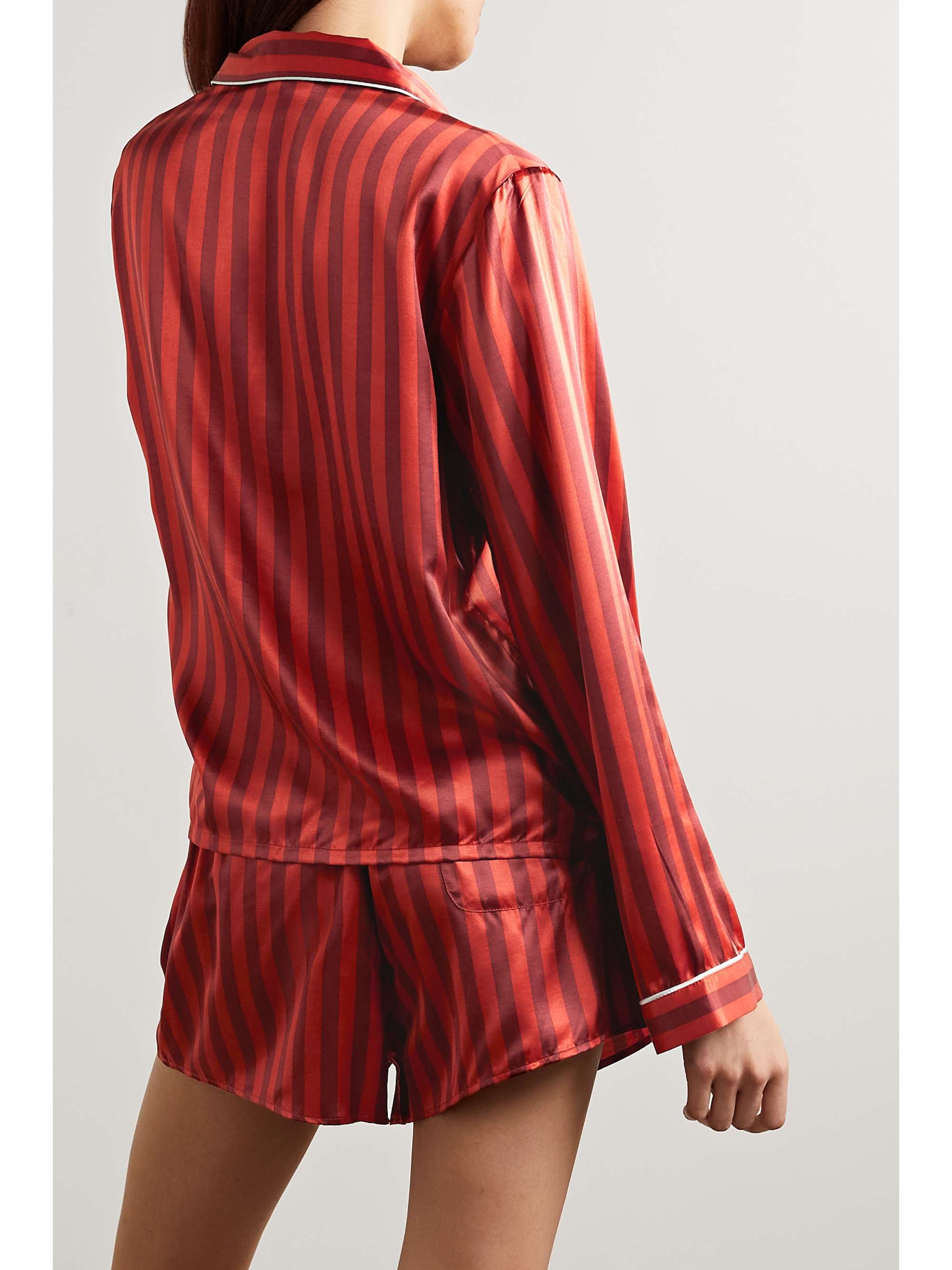 MORGAN LANE Ruthie Corey striped satin pajama set