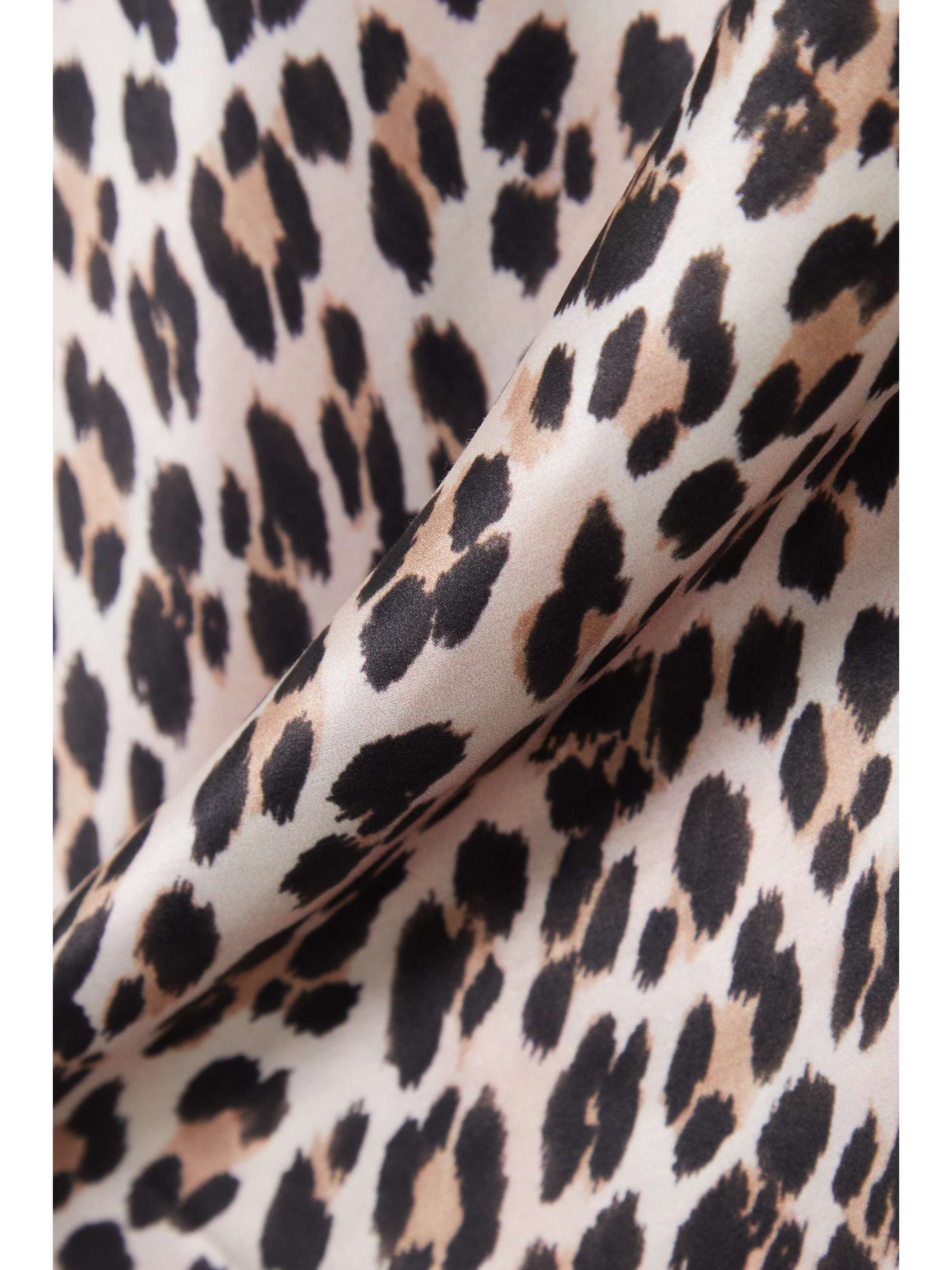 MORGAN LANE Cordelia lace-trimmed leopard-print charmeuse nightdress