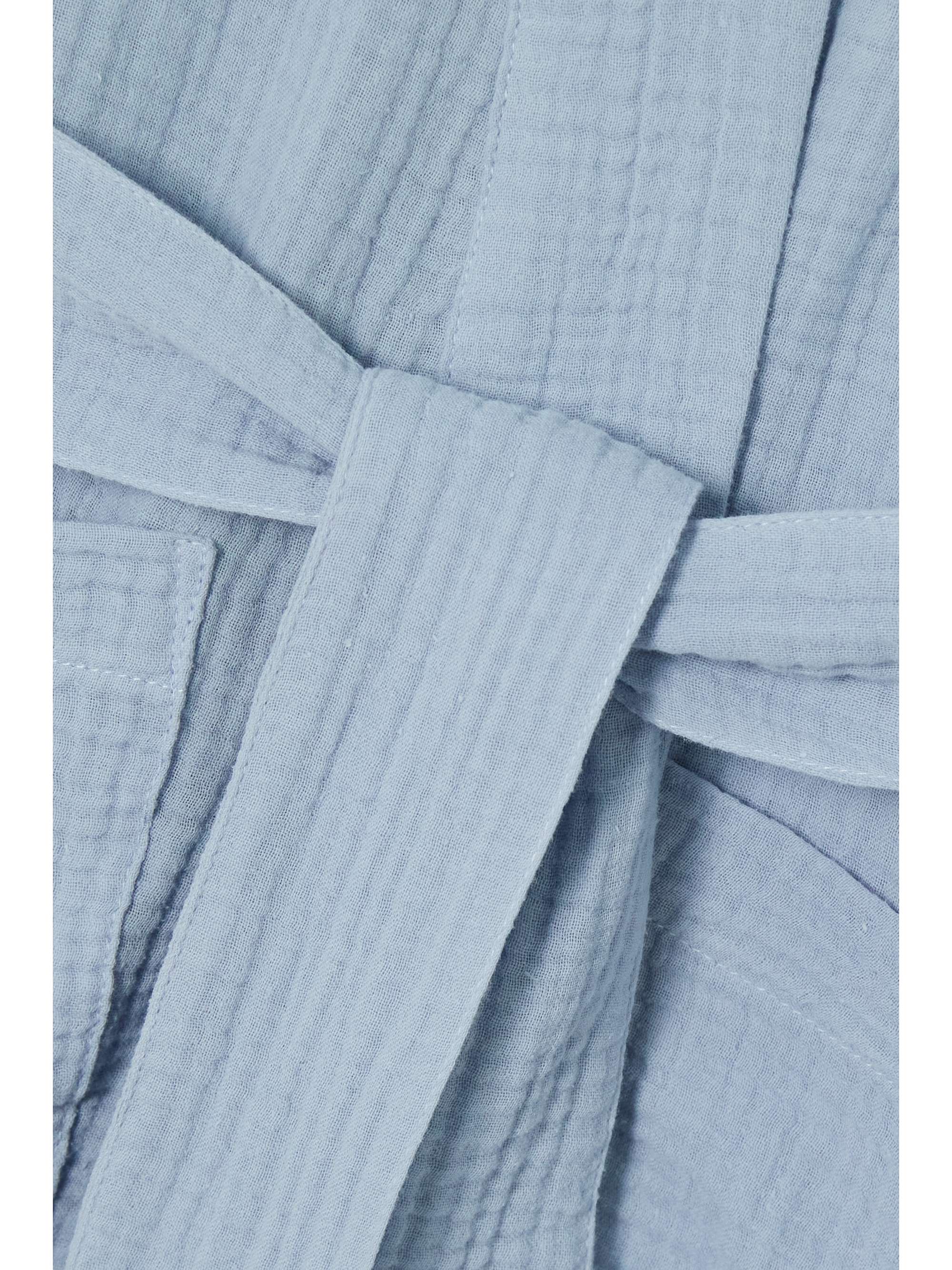 POUR LES FEMMES Angel crinkled cotton-gauze robe