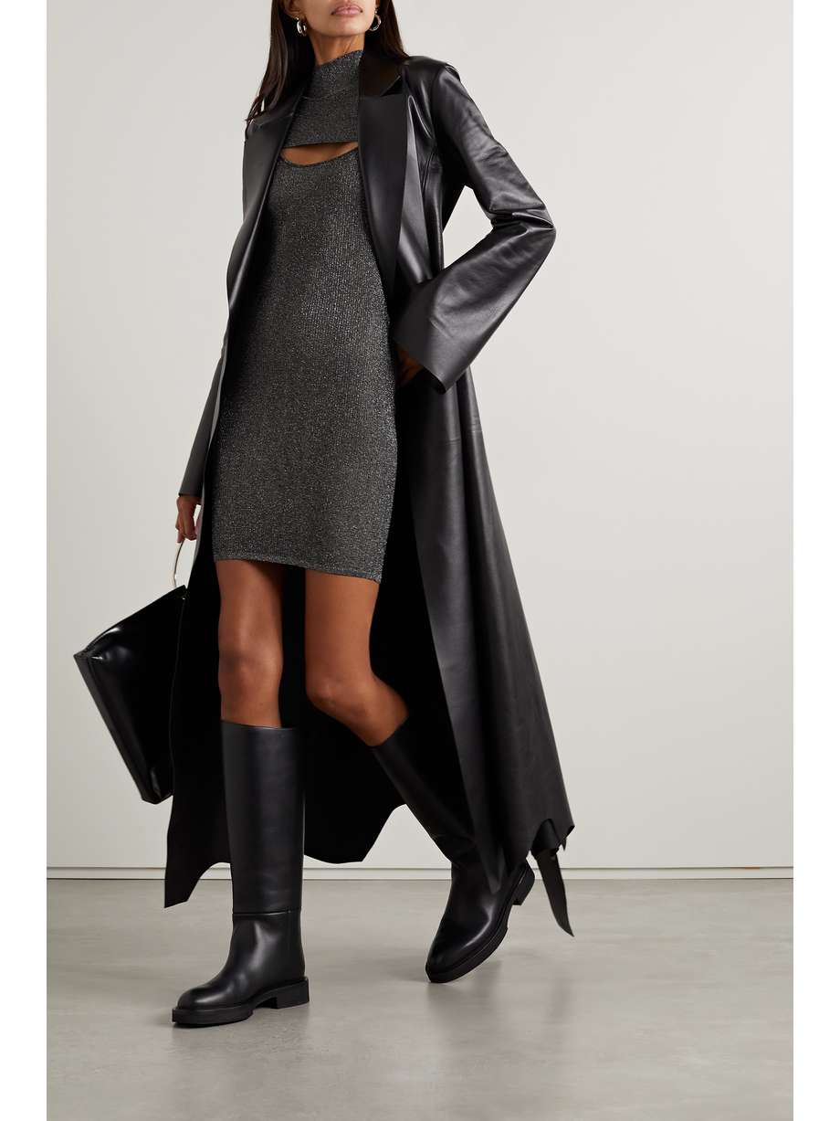 ALIX NYC Carder cutout metallic ribbedknit mini dress NETAPORTER