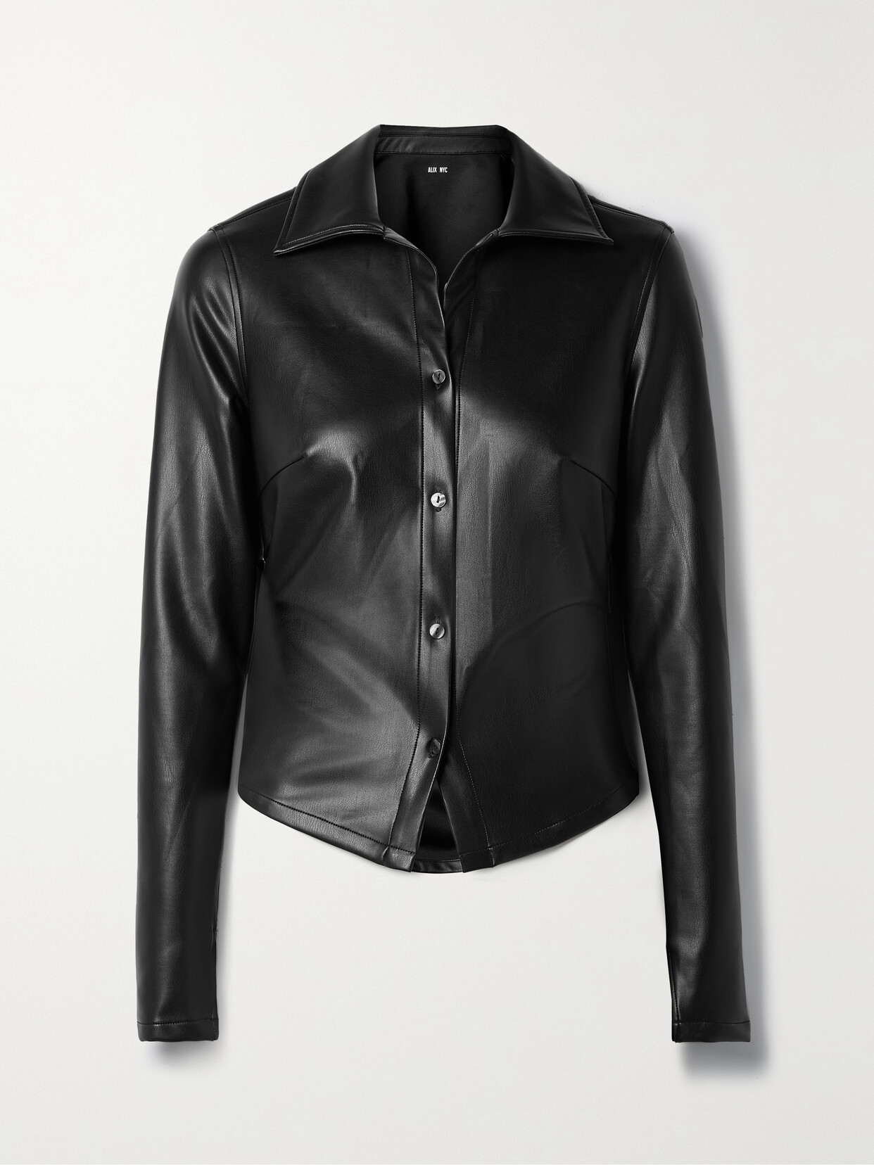 Alix NYC - Gavin Vegan Leather Shirt - Black