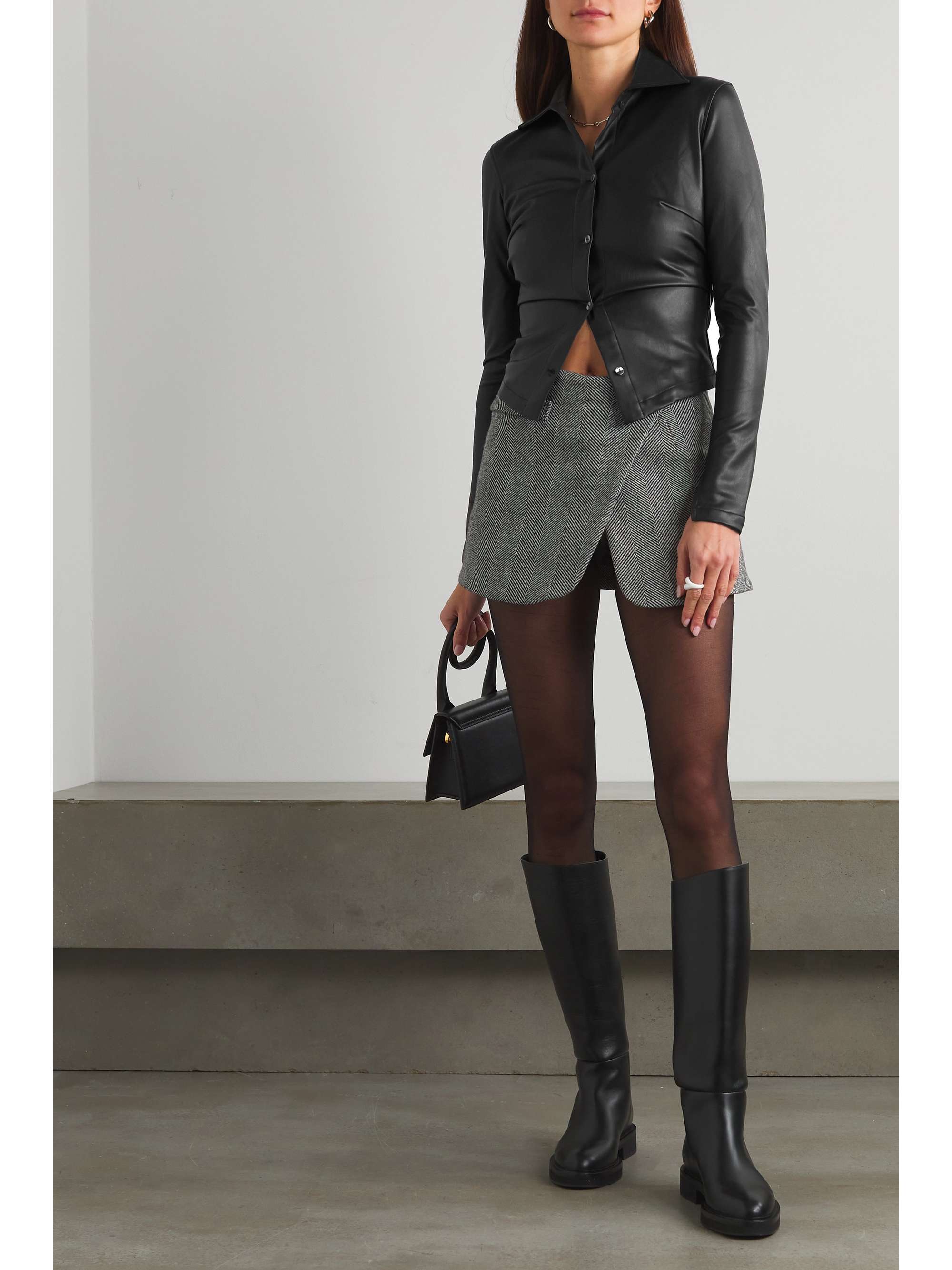 ALIX NYC Gavin vegan leather shirt NETAPORTER