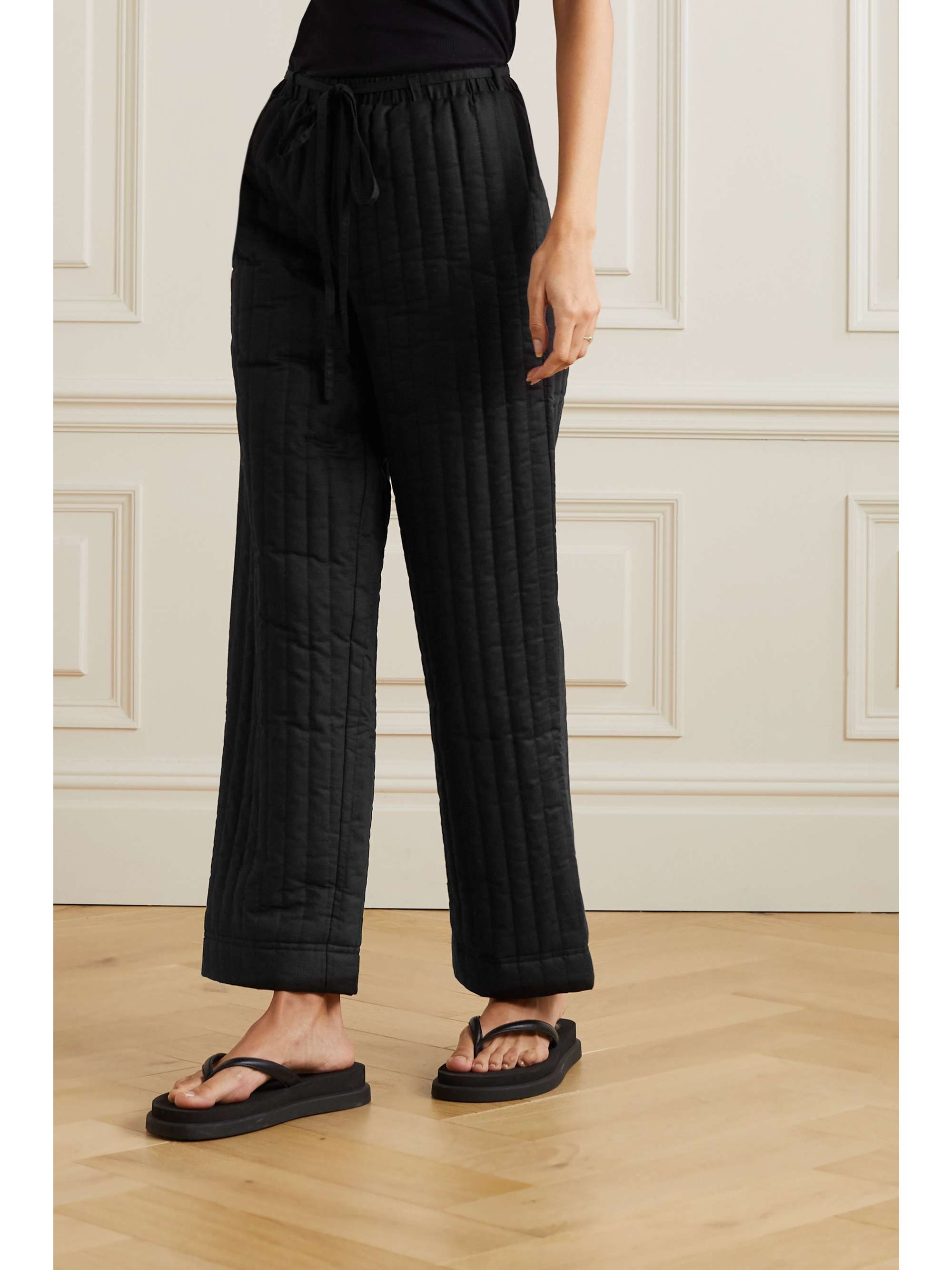 DEIJI STUDIOS The Straight padded quilted linen and cottonblend