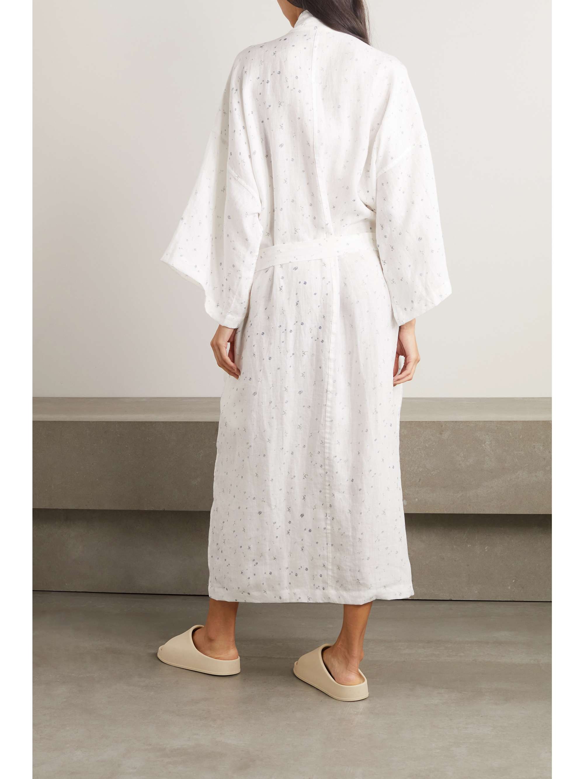 DEIJI STUDIOS + NET SUSTAIN The 02 belted floral-print linen robe