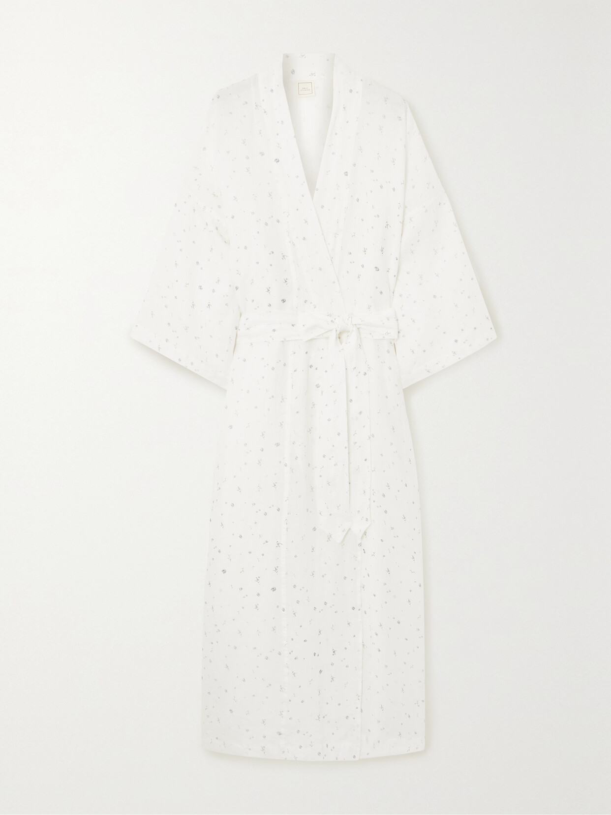 Deiji Studios - + Net Sustain The 02 Belted Floral-print Linen Robe - White