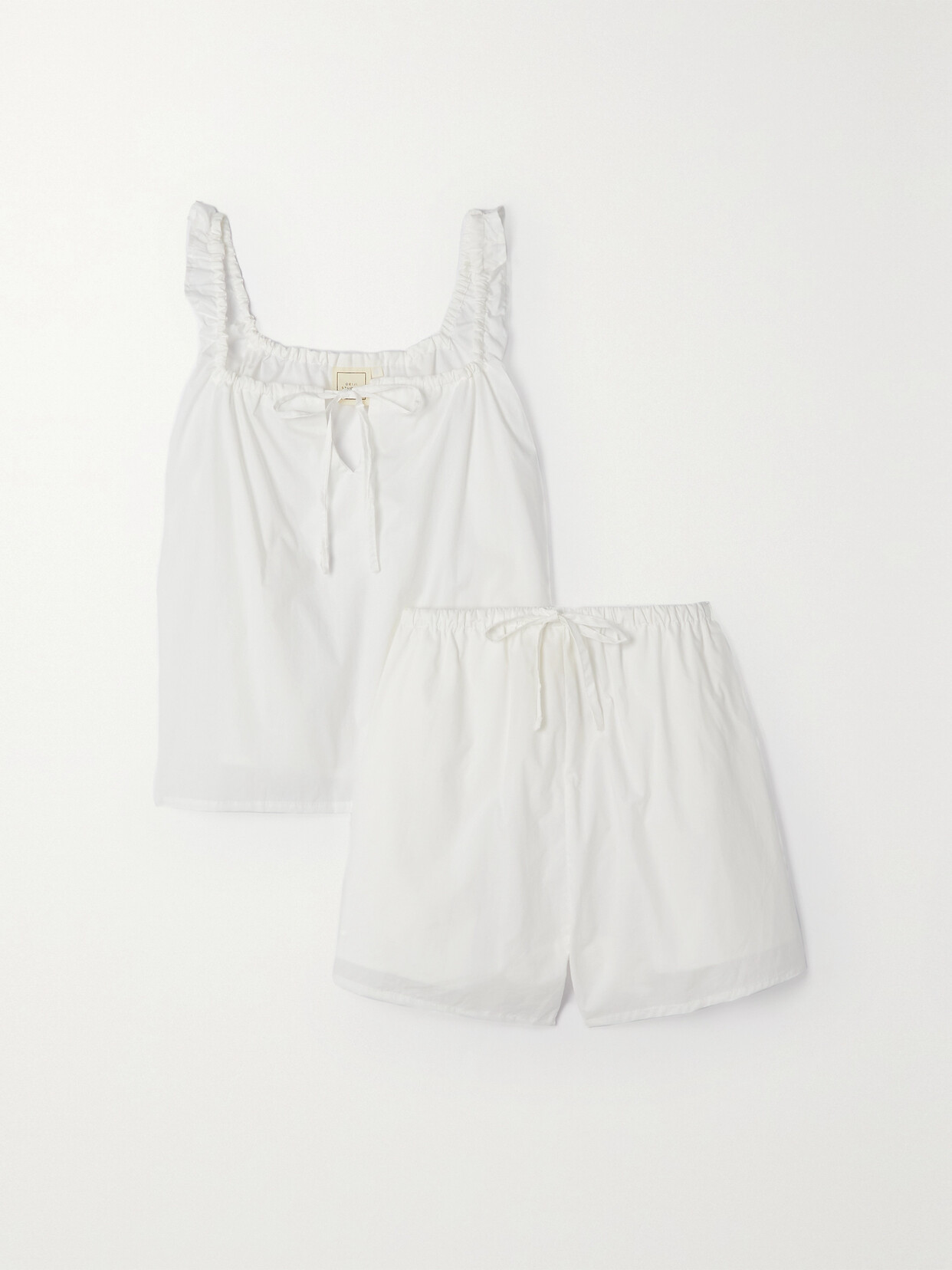 Deiji Studios - + Net Sustain The Paper Organic Cotton-poplin Top And Shorts Set - Off-white