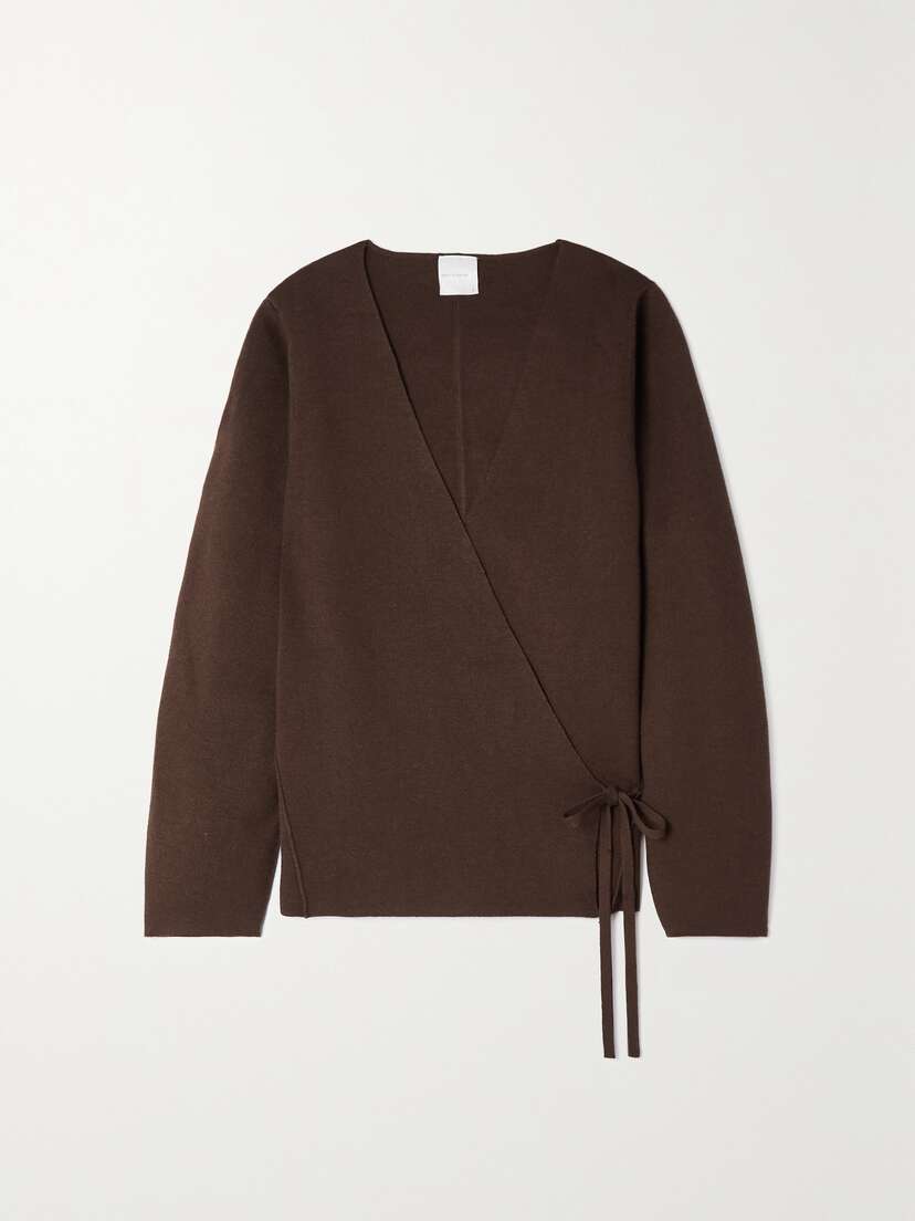 Deiji Studios + Net Sustain The Tie Knitted Wrap Cardigan