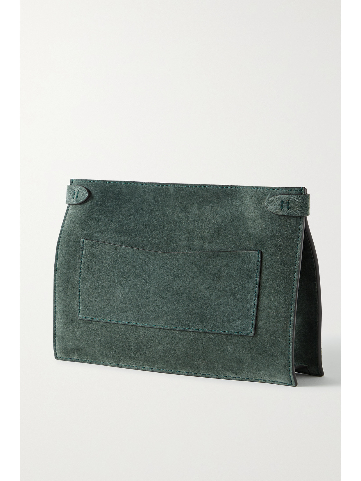 Shop Metier Stowaway Suede Shoulder Bag In Green