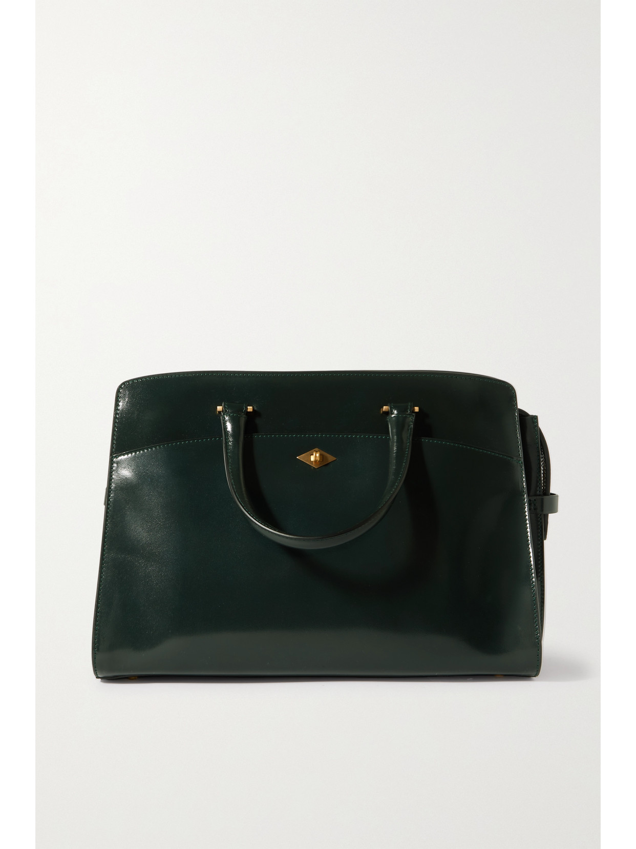 Metier Private Eye Leather Tote In Green