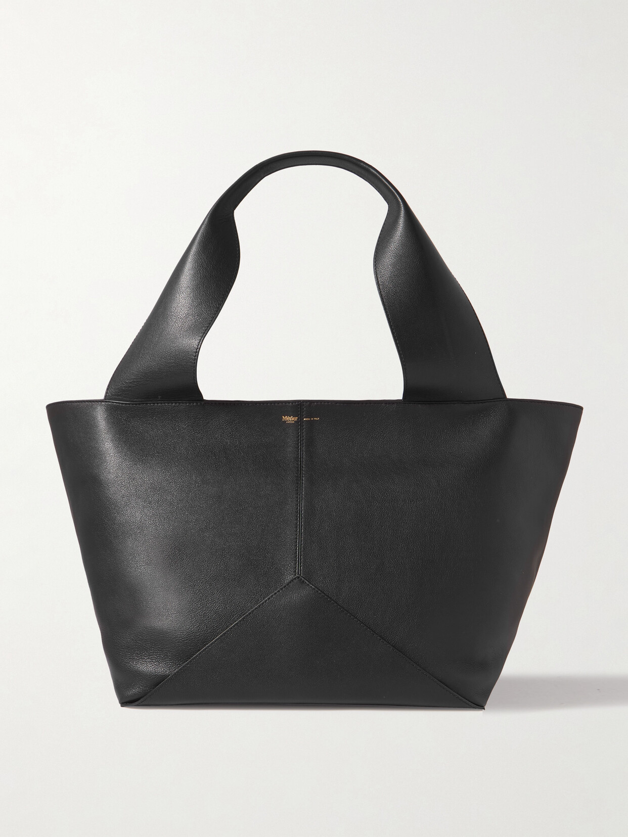 Metier Market Weekend Leather Tote In Black